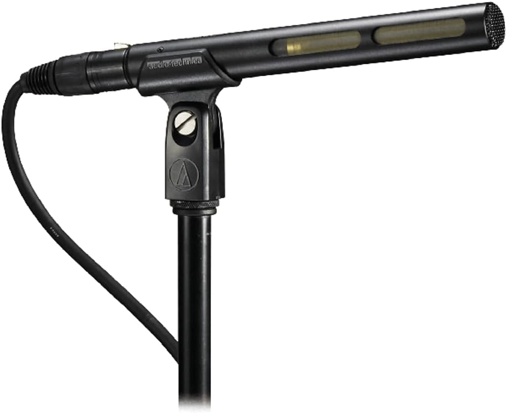 Audio Technica AT875R Line/Gradient Shotgun Condenser Microphone, Black, 9.5 X 5 X 2.75 Inches image number 1
