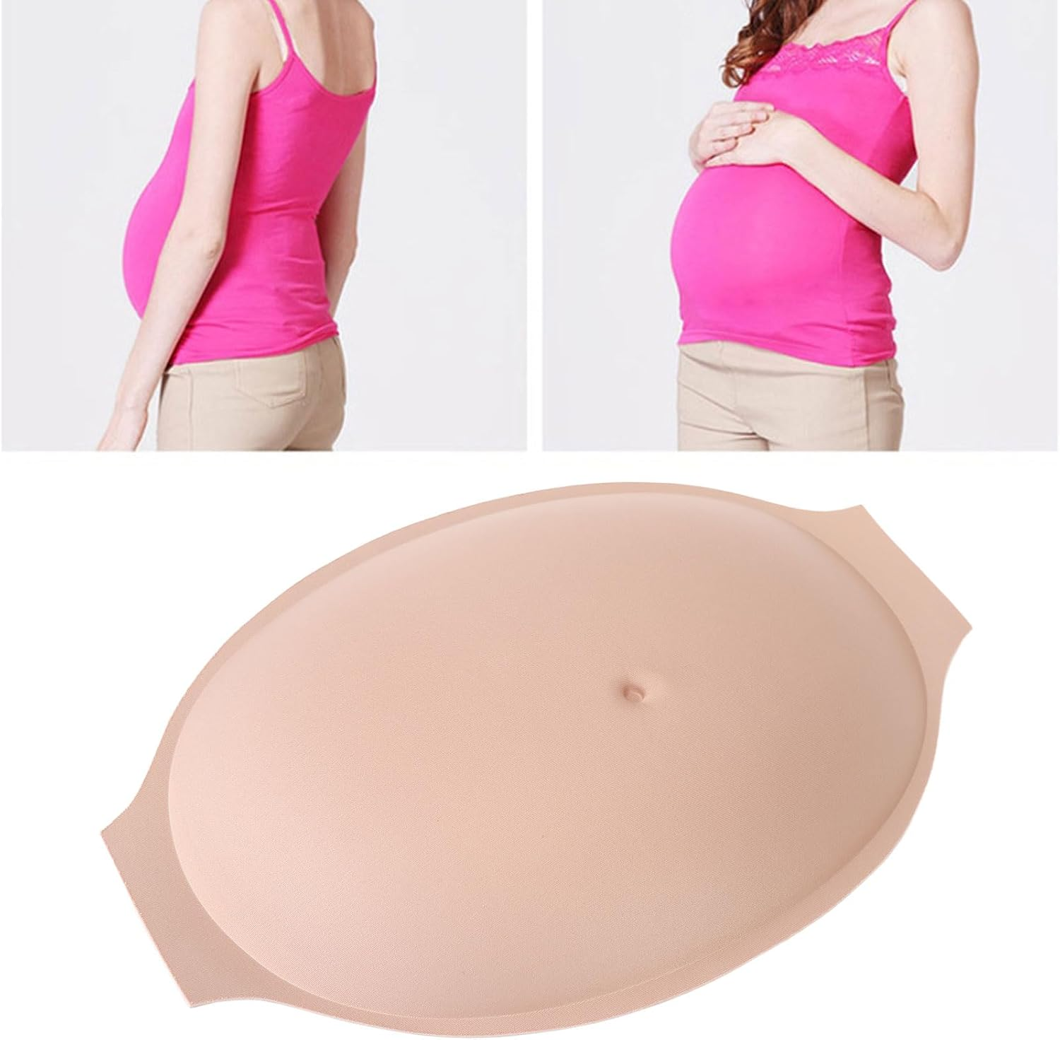 Fake Pregnant Belly, Realistic Fake Pregnancy Belly Fake Belly, Simulation Pregnant Belly Tummy Bump, Breathable Lightweight Artificial Pregnant Tummy for Props Costumes Cosplay image number 1
