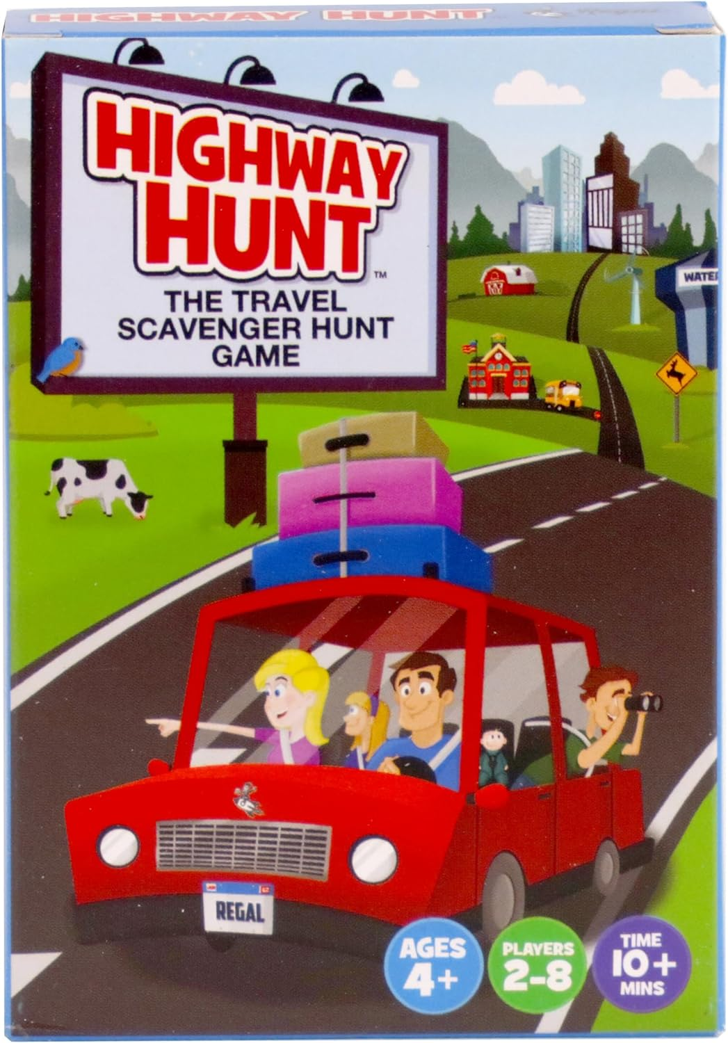 Regal Games - Highway Hunt Card Game - Travel Scavenger Hunt Game - for Family Vacations, Car Rides, & Road Trips - 2.75&rdquo;X 4&rdquo; Card Size - 54 Count - 2-8 Players, Ages 4+ image number 1