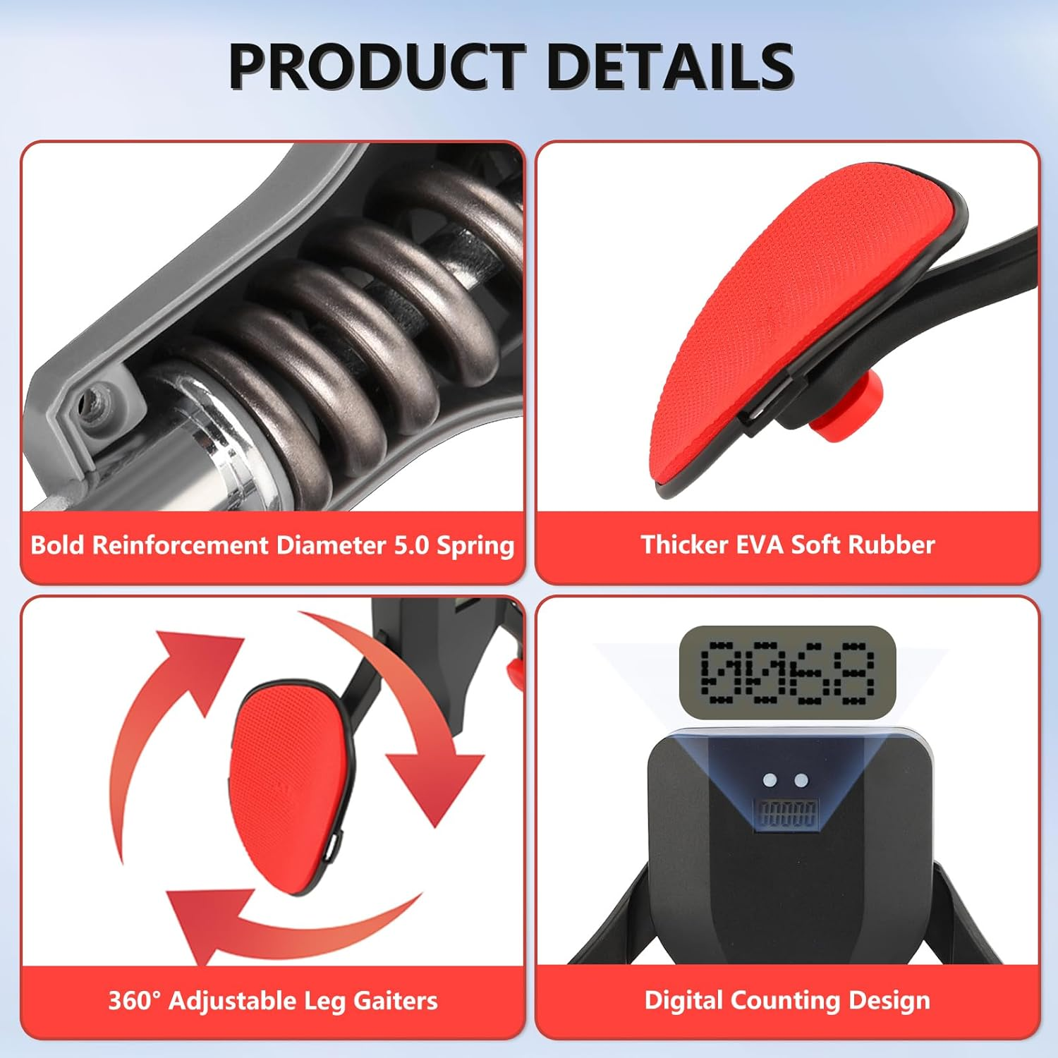 Thigh Trainer,77 Lbs Adjustable Inner Thigh Exerciser,Pelvic Hip Kegel Floor Trainer Strength Exercise Buttock Glute Legs Workout Equipment with Counting Display image number 1