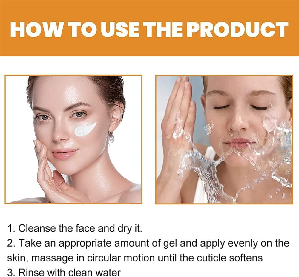 Gmeelan Orange Exfoliating Whitening Gel, Orange Exfoliating Gel Scrub Face Body Skin Whitening, Deep Cleaning Exfoliating Whitening Gel (3PCS) image number 3