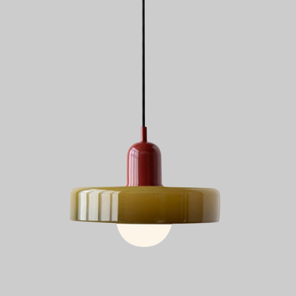 Nordic Hanging Light Glass Pendant Lighting Ceiling Fixture round Small Chandelier Ceiling Lamp Modern Single Suspended Lights for Dining Room Kitchen Island Cafe Bar Star of Light image number 5