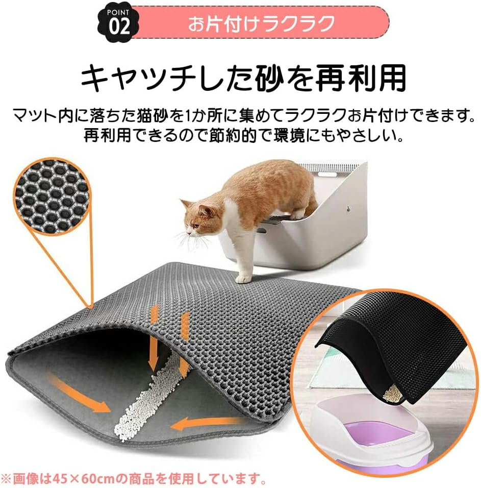 Best Answer Cat Sand Mat Sand Removal Mat Cat Pink 19.3 X 25.6 Inches (49 X 65 Cm) Toilet Mat for Cats Folding Dog Cat Sand Mat Shatterproof Cat Toilet Supplies Pet Double Layer Anti-Slip Mat Easy image number 6