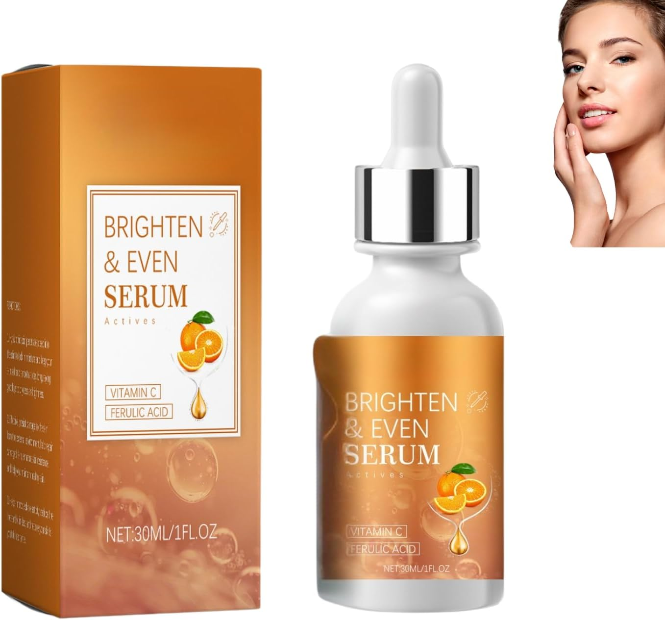 Turmeric and Vitamin C Serum for Face, Dark Spot Corrector, Brightening Facial Serum, Anti-Aging Serum with Hyaluronic Acid, Acne Scar Remover, Skin Tone Repair, Glow Booster, Daily Hydration (2Pcs)