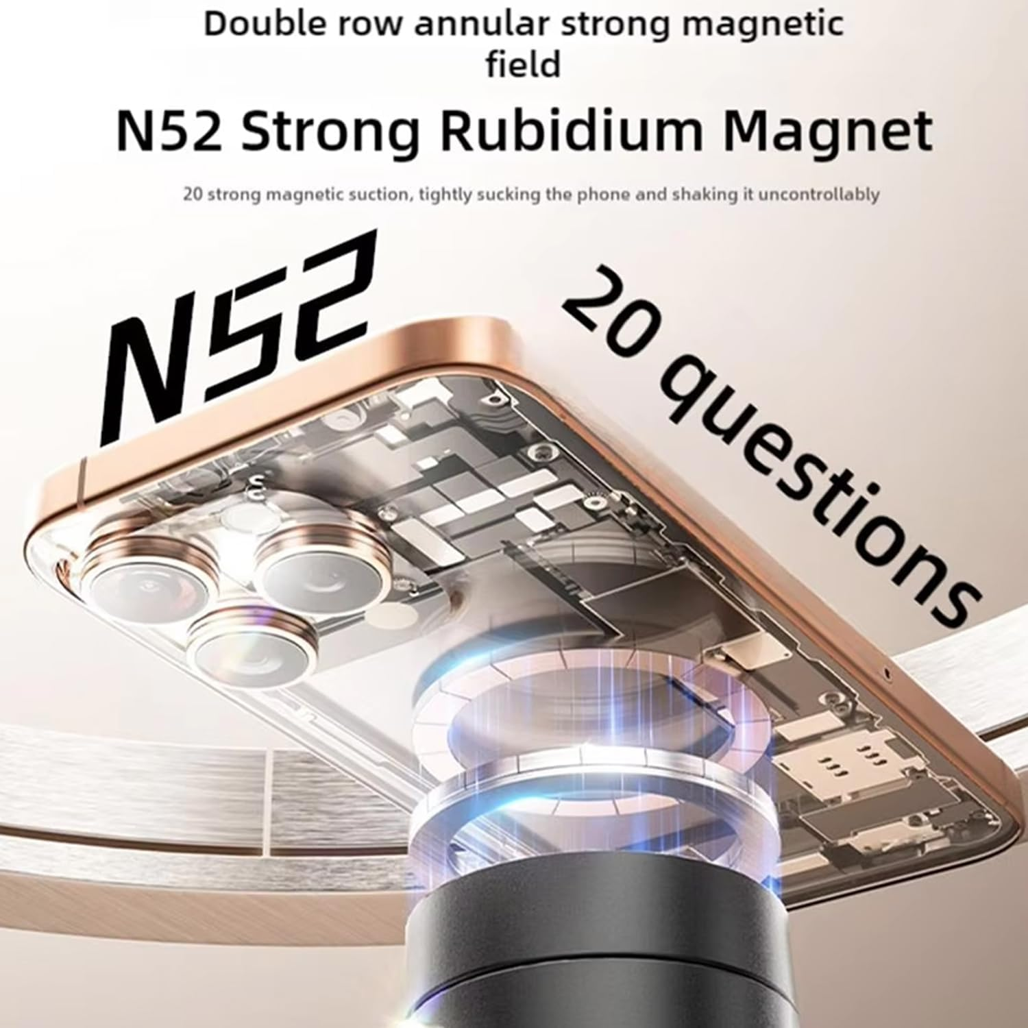 Multifunctional Vacuum Suction Phone Holder- Folding, Extendable, Double- Sided Magnetic for Car/Gym/Smooth Surface Kitchen Stand Cellphone Smartphone Mount (Black) - White image number 7