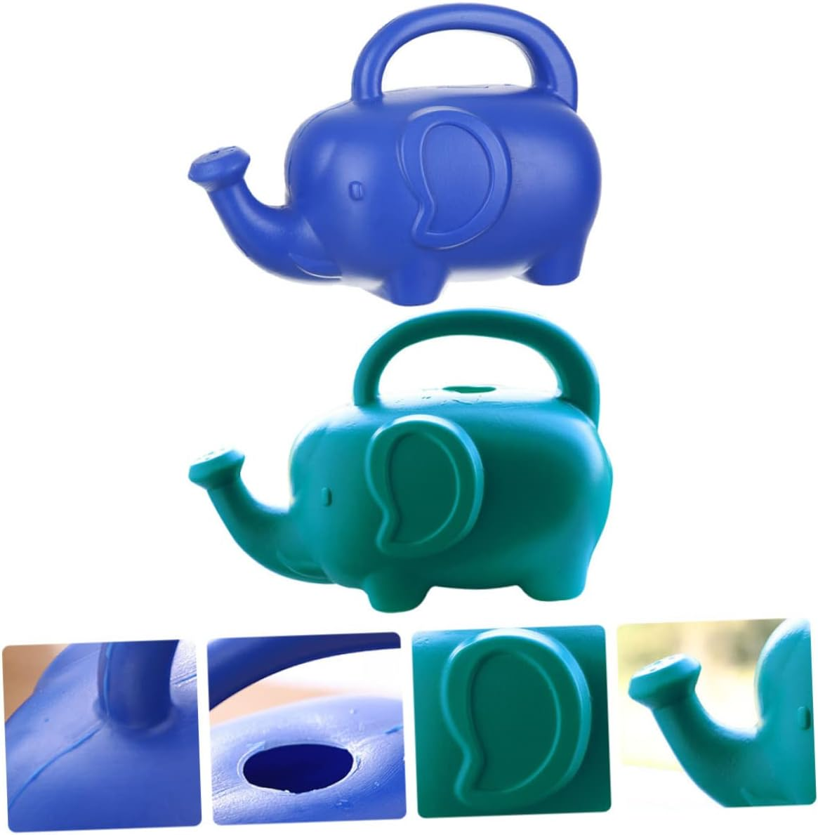 2Pcs Cartoon Watering Pot Garden Watering Can Outdoor Plastic Kettle Gardening Tool image number 1