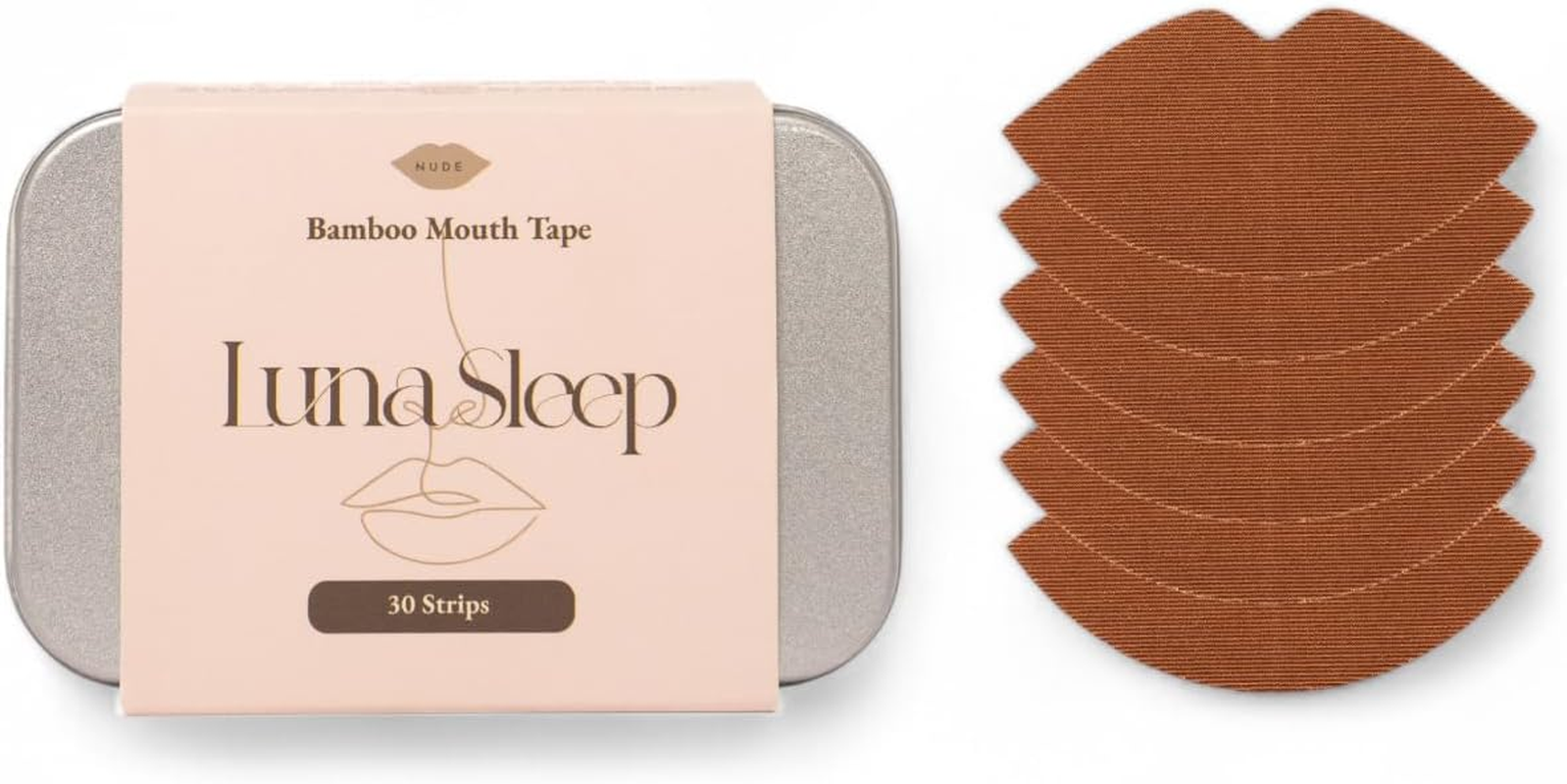 Mouth Tape, 30 Pack Sustainable Bamboo Mouth Tape for Sleeping and Nose Breathing. Medical Grade, Hypoallergenic anti Snoring Solution Sleep Aid image number 1