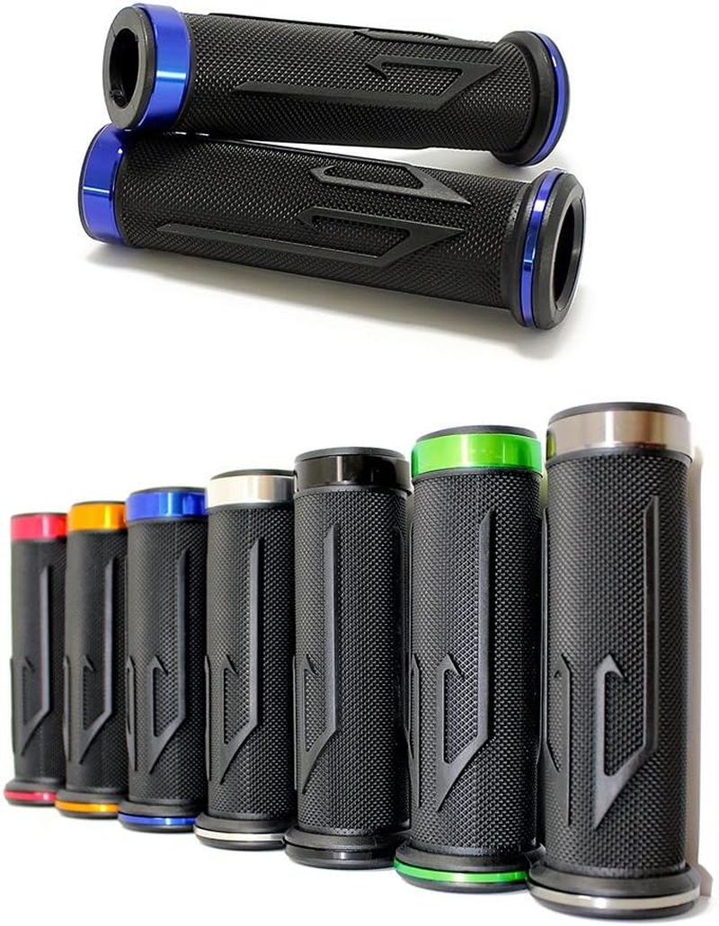 Universal Motorcycle Arrow Rubber Gel Hand Grips for 7/8" 22Mm Handlebar Sports Bike Chopper Cruiser Bike
