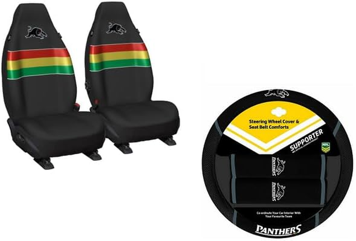 Sperling Penrith Panthers Official NRL Seat Cover and Steering Wheel Cover Combo image number 4