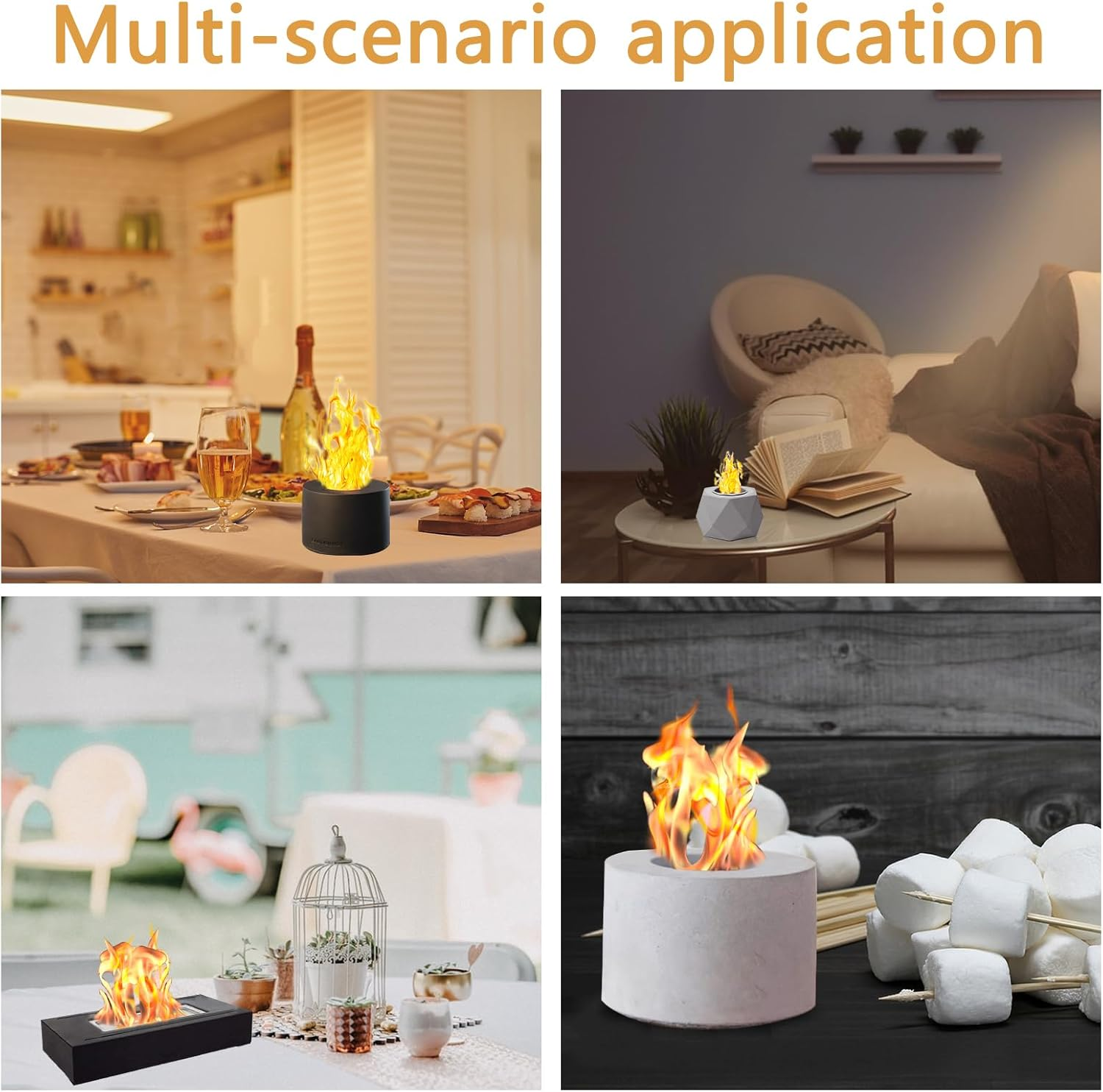 20 Pcs Ceramic Wool Wick for Tabletop Fire Pit, Carbon Felt Wick for Ethanol Fireplace Fuel Bioethanol Fuel to Extend Burning Time, Ceramic Fiber Insulation Wool Wick Sponge（8" L&times;2" W&times;0.4" H） image number 4