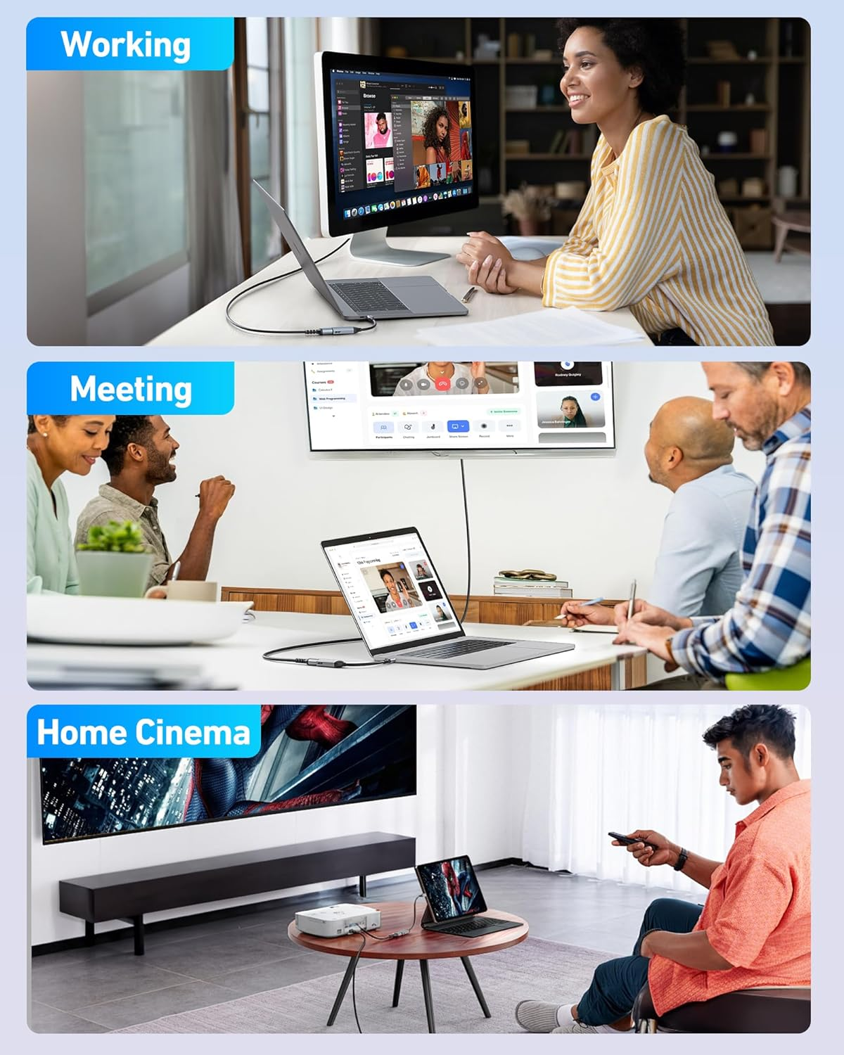 Acer USB C to HDMI Adapter 4K@60Hz(High Speed, Thunderbolt 3/4) Type C to HDMI Converter Compatible with Macbook Pro/Air, Iphone 16 15 Pro/Max, Ipad Pro/Air, Surface, Dell XPS, Chromebook and More - Black image number 5