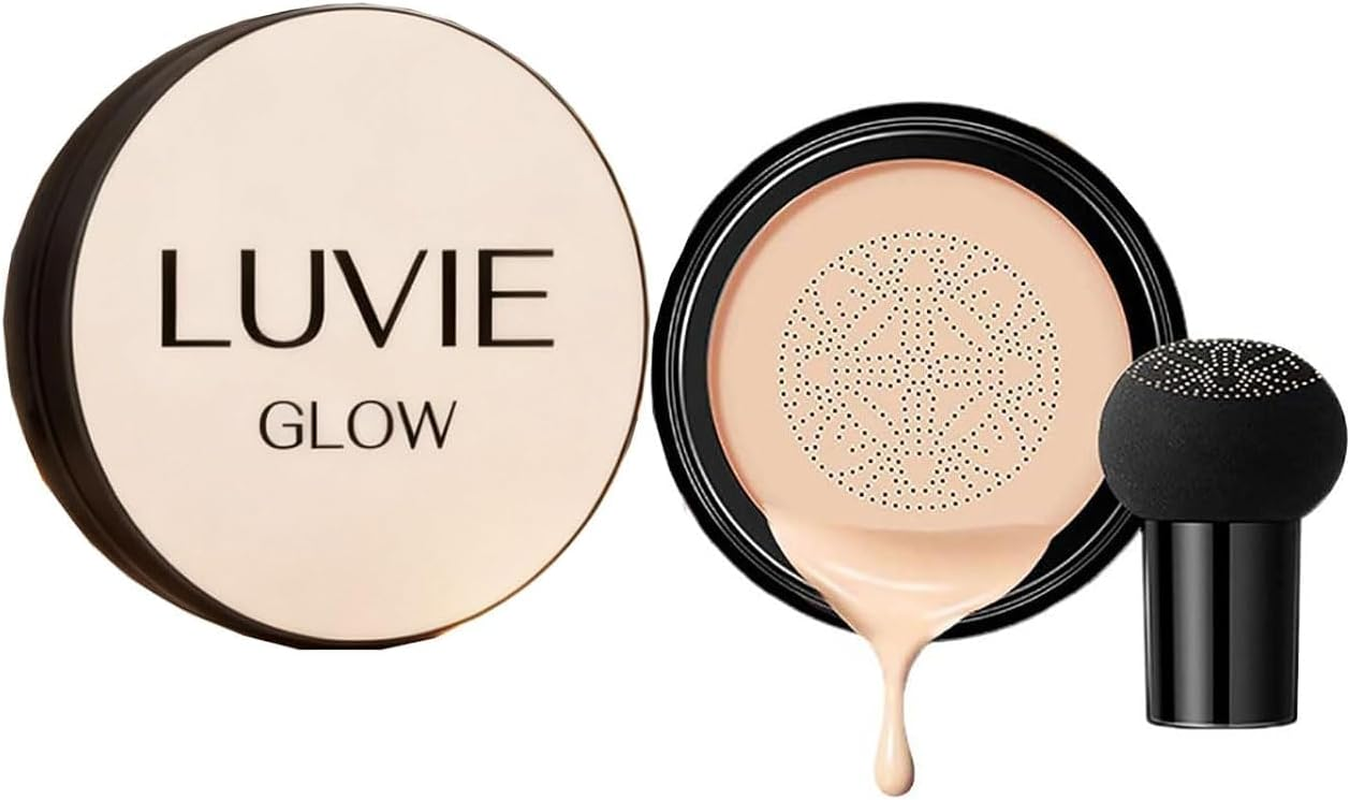 2026 New Glow Foundation Cushion, Air Cushion CC Cream, Glow Makeup, Moisturizing Concealer Brighten Long-Lasting, Even Skin Tone for All Skin Types (Warm)