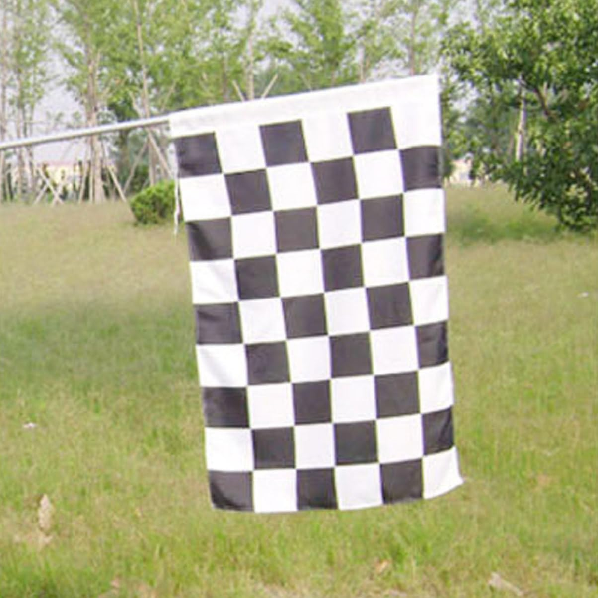 BESPORTBLE Starting Flag for Sports Games Checkered Racing Flag Race Car Decorations Hand Held Flag Party Decorations image number 6
