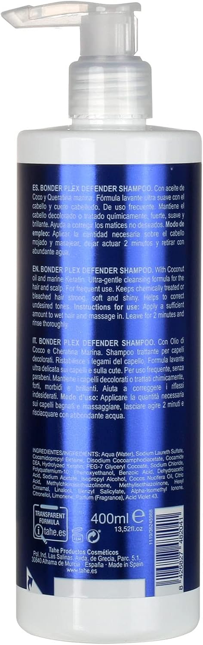 Tahe Bonder Plex Revitalising Shampoo for Bleached Hair (400 Ml) image number 1