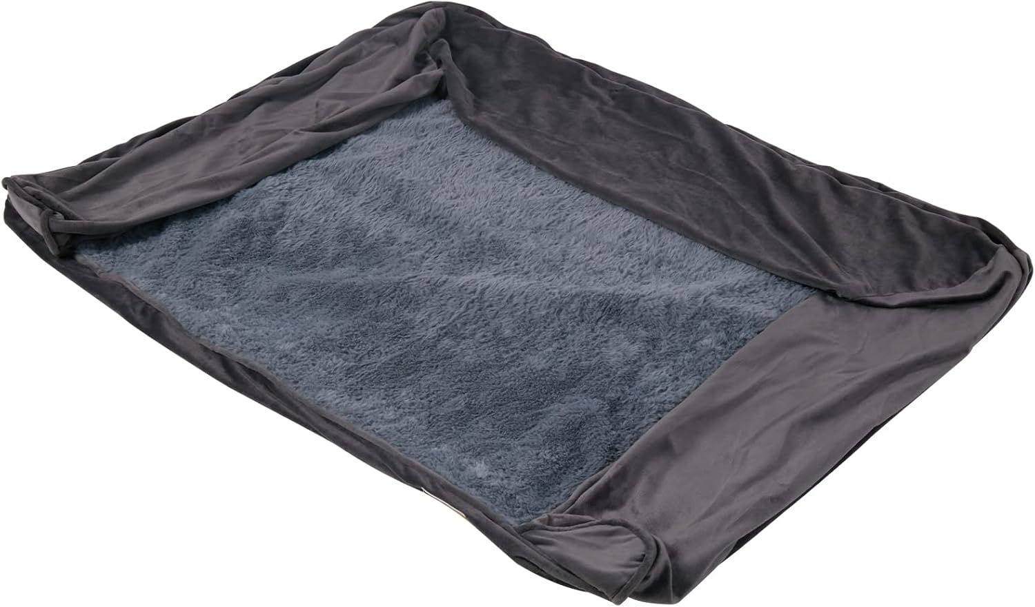 Grey Replacement Cover for Bolaster Dog Bed Sofa L(100X75Cm),(Only Cover) image number 1