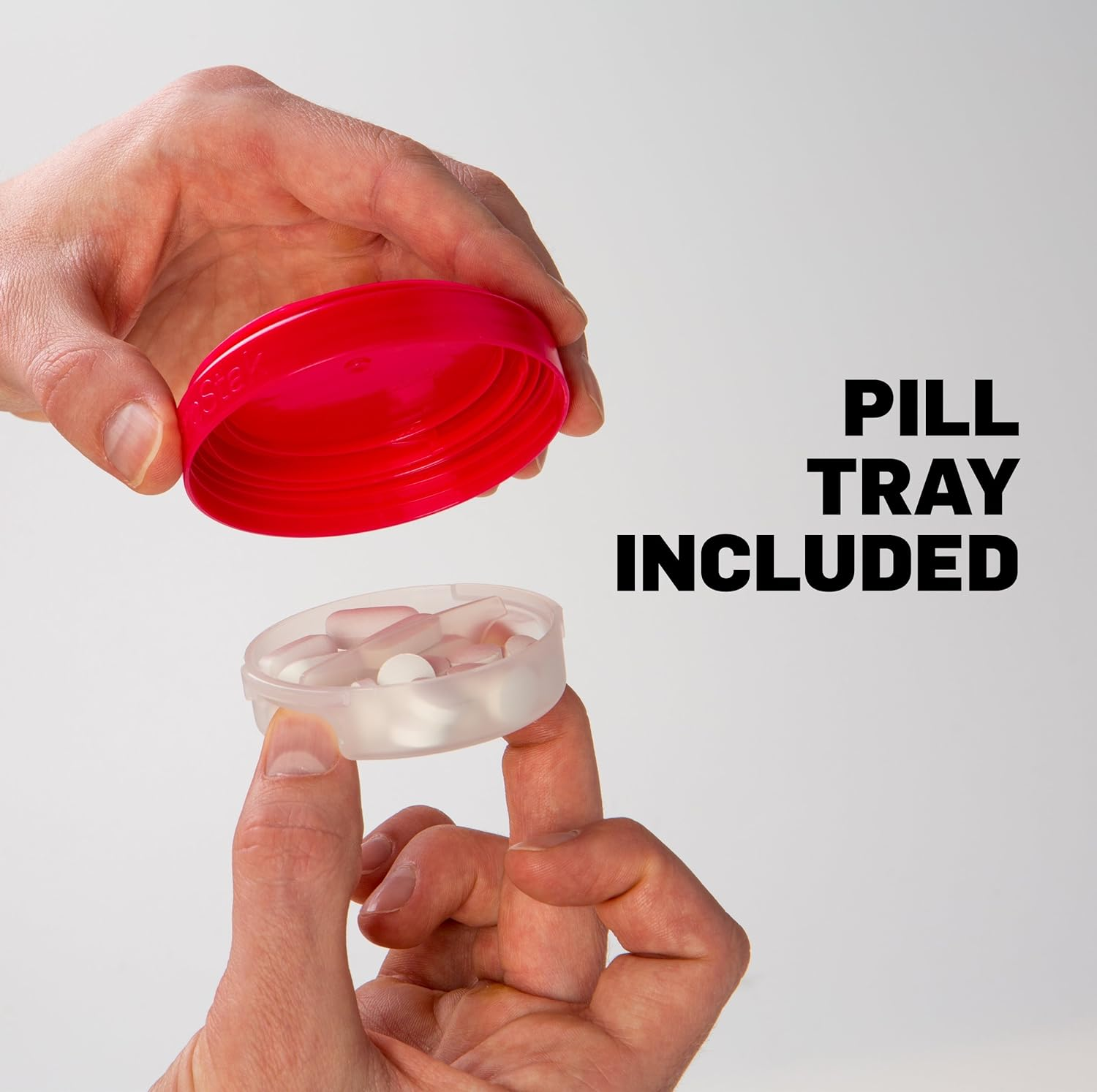 Blenderbottle Pro Stak Prostak Twist N' Lock Storage Jars Expansion 3-Pak with Pill Tray, All Black - Aqua image number 7