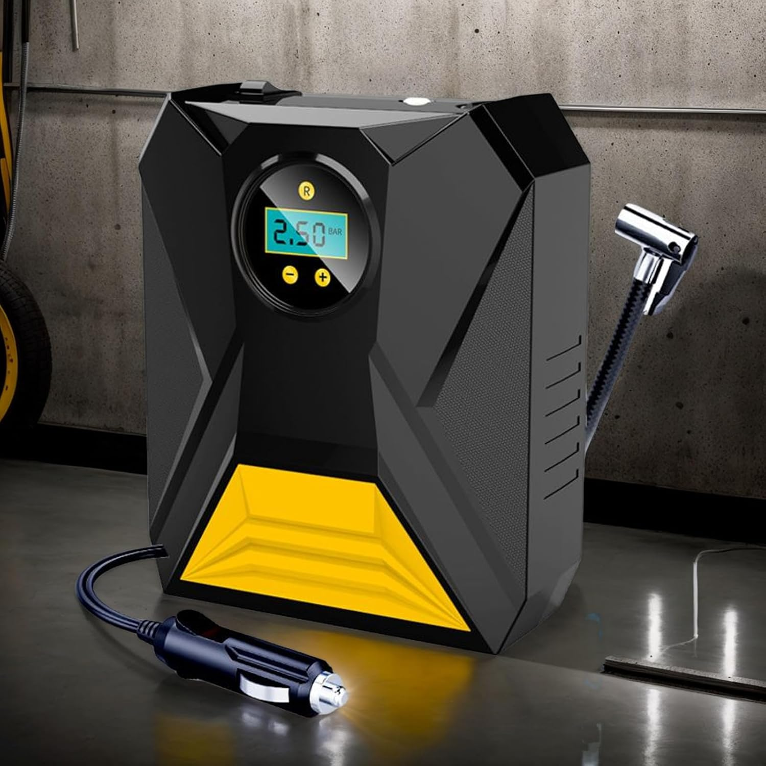 Tire Inflator | Electric Pump Digital Pressure Gauge,12V Cordless Electric Tyre Digital Display Gauge for Wheel Bicycle Automotive Balls Car Truck Motorcycle image number 3