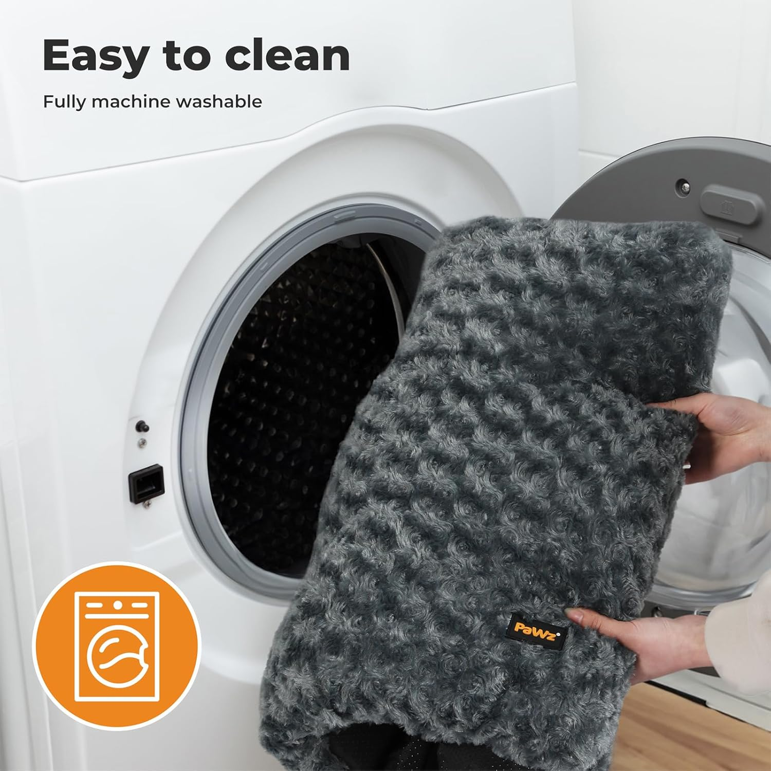 Pawz Pet Bed Dog Beds,8Cm Soft Pet Bed Mat with Plush Velvet,Dog Crate Bed for Medium Large Dog,Machine Washable Dog Bed Pad, Swirl Pattern Dog Mattress Mat,Warm Mattress Cushion,Grey