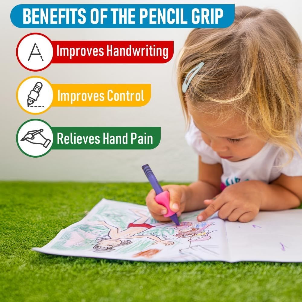 The Pencil Grip Original Universal Ergonomic Writing Aid for Righties and Lefties, 6 Count, Assorted Colors (TPG-11106) image number 3