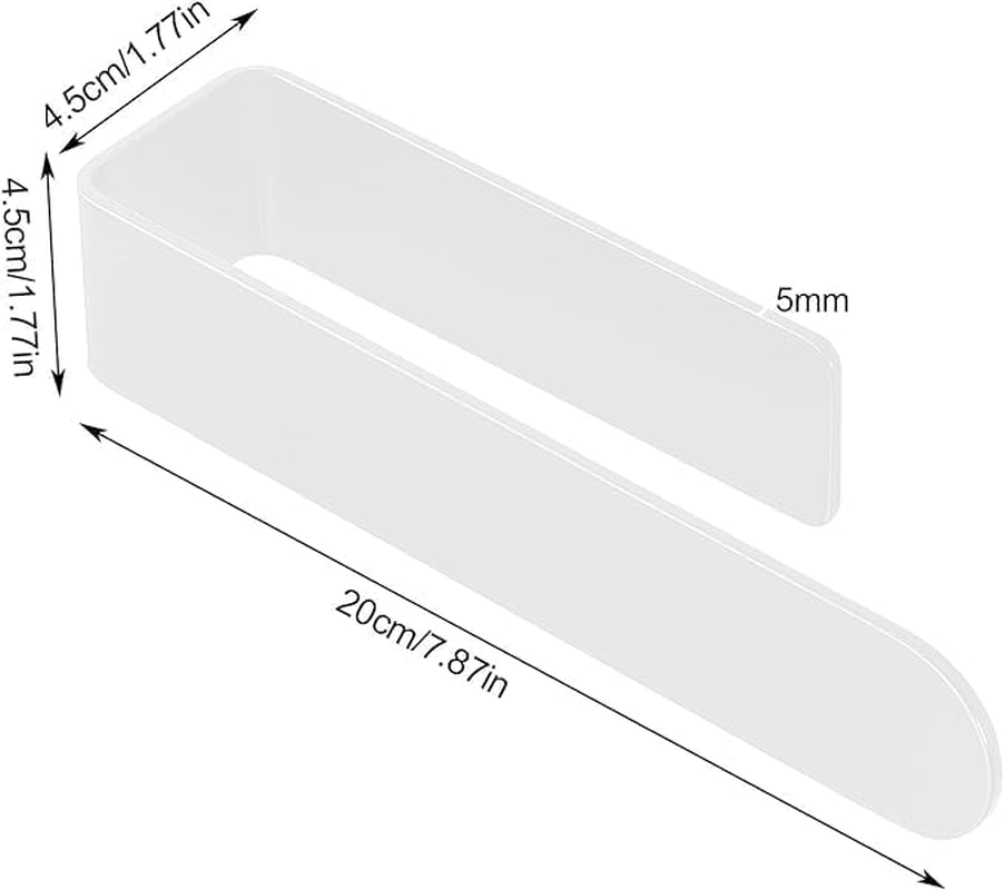 Towel Holder Bathroom Hand Towel Bar, Acrylic Plastics Towel Ring Self Adhesive Towel Bar for Bathroom or Kitchen Wall, Contemporary Style Self Adhesive (White) - White image number 6