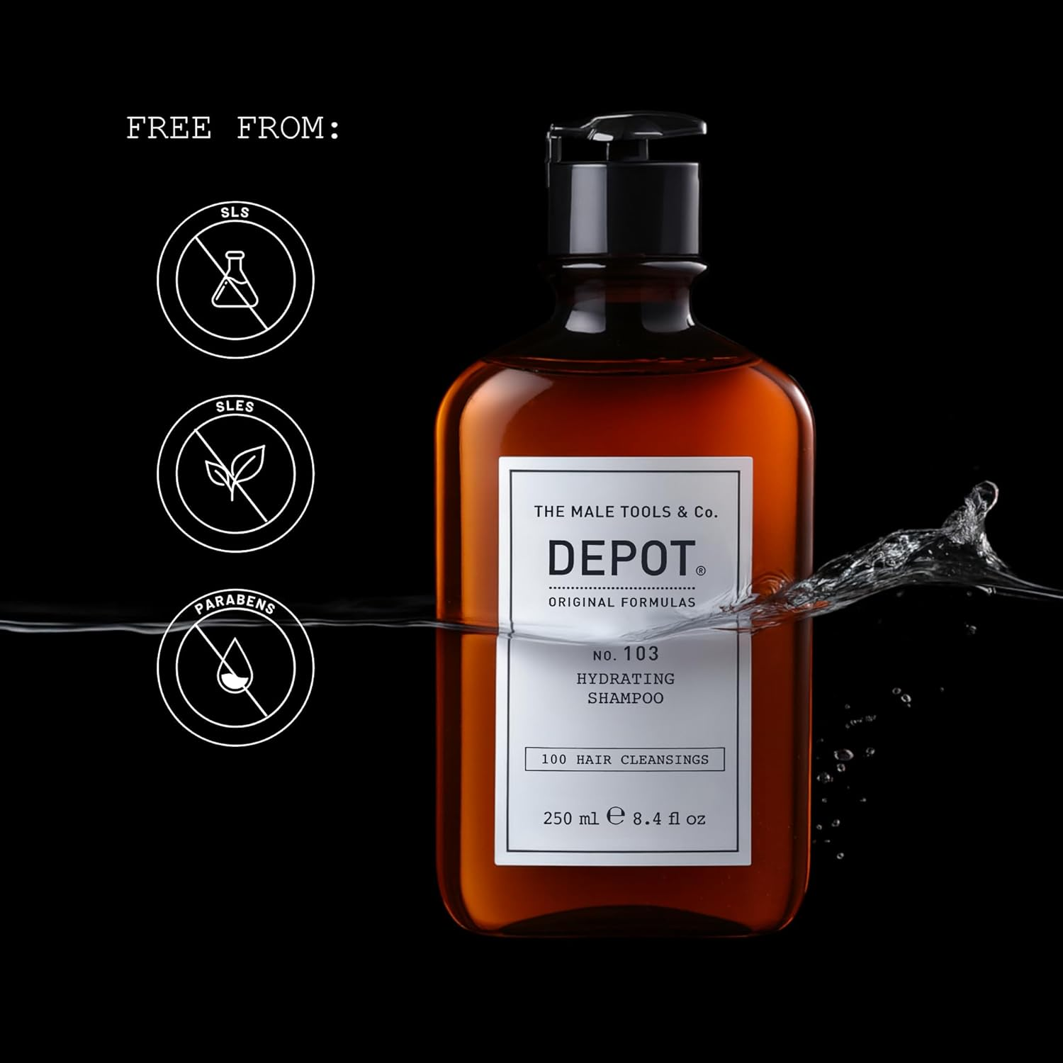 Depot Male Tools 103. Hydrating Shampoo, 250 Ml image number 3