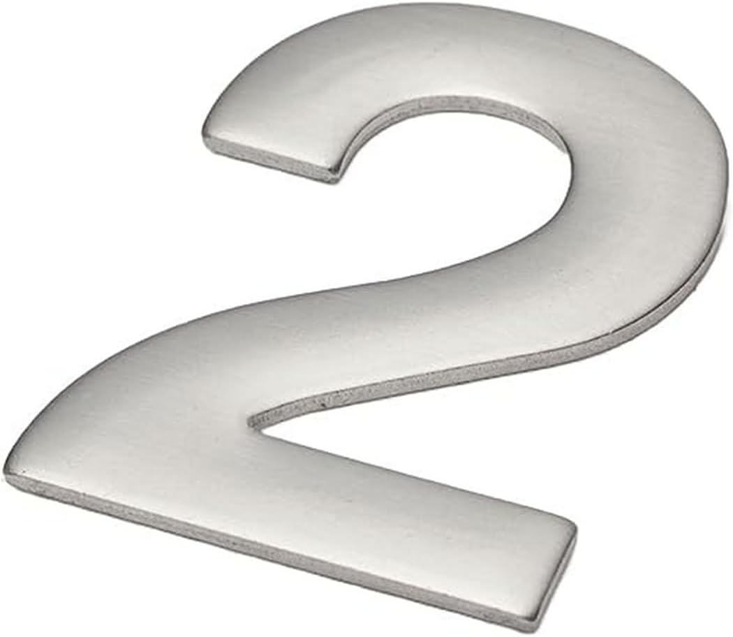 Sandleford 2 Letter Mode Stainless Steel Self Adhesive Numeral, 50 Mm Length image number 2
