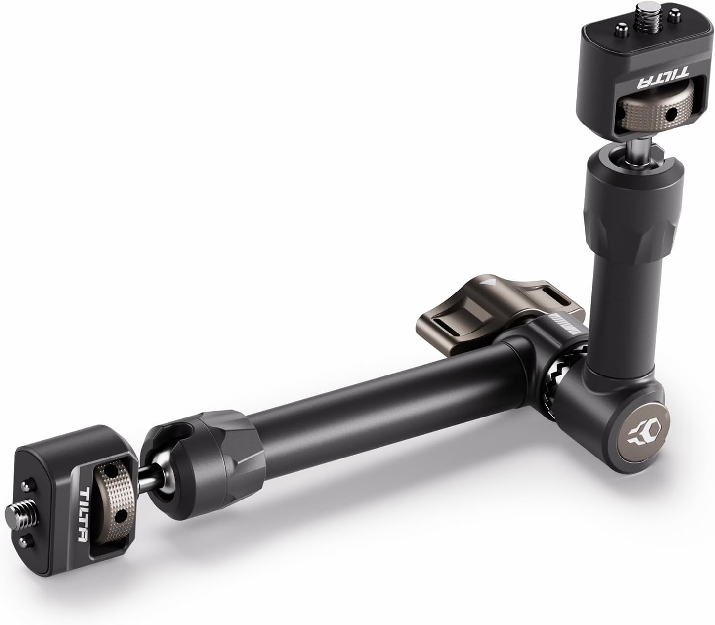 Tilta 10" Pro Articulating Arm with 1/4"-20 Threads with Locating Pins, Magic Arm Camera Arm Compatible with Cameras, Monitors and LED Lights Black TA-PAA2-B