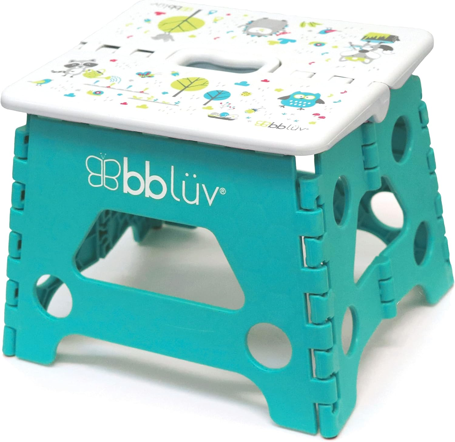 Bbluv - Step - Foldable Step Stool - Safe, Compact and Easy to Clean (Aqua) image number 3