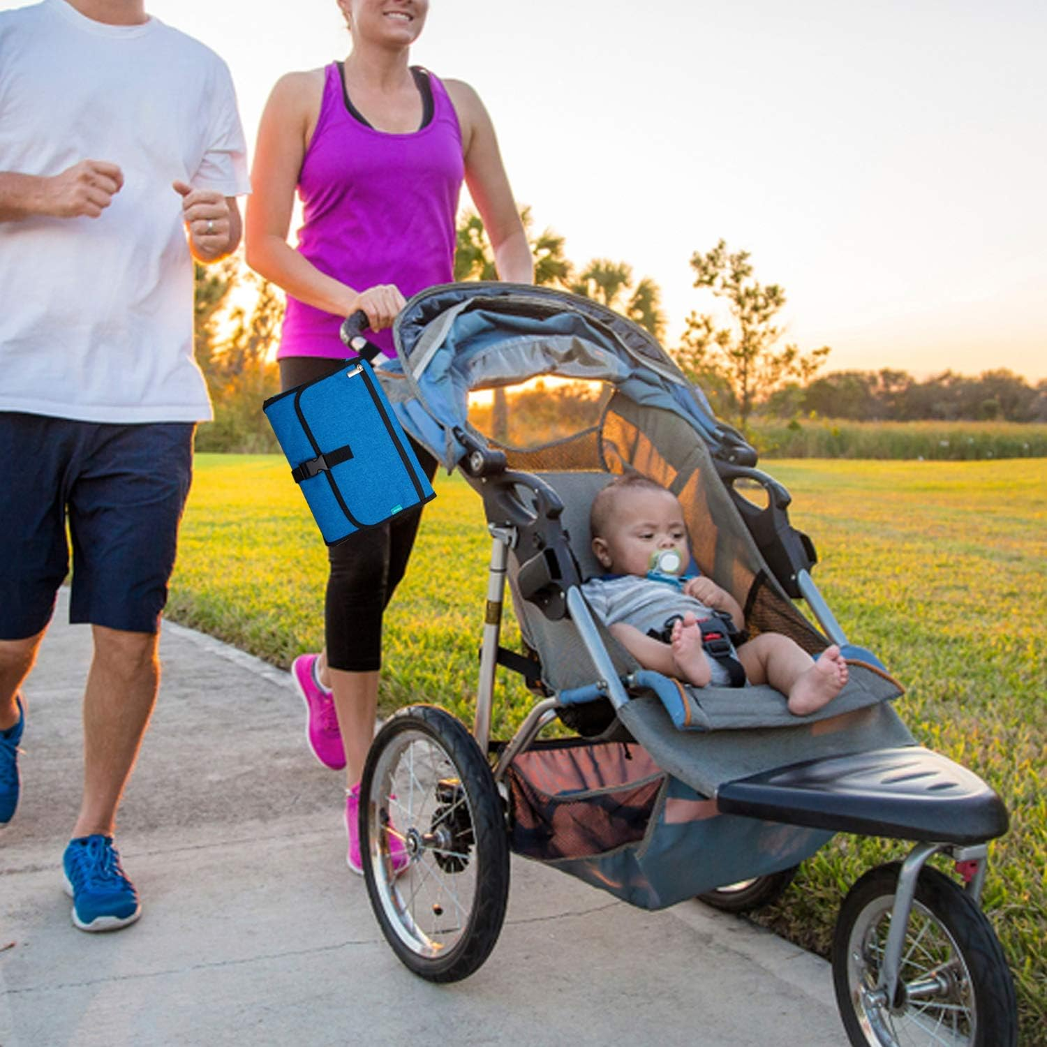 Waterproof Portable Baby Changing Pad | Convenient Handy for Travel and Use at Home | Quality Pad for Babies Boy and Girl image number 3