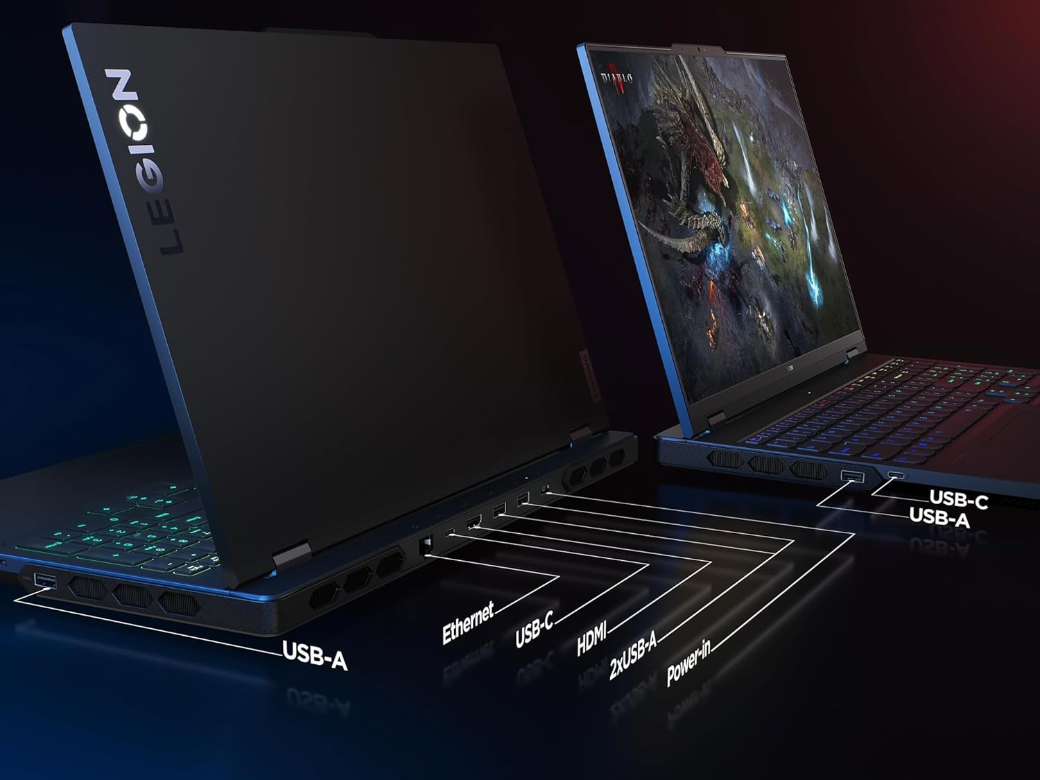 Lenovo Legion Pro 7I 16IAX10H 16-Inch WQXGA OLED Display Ultra 9 275HX 32GB 1TBSSD RTX5080 240Hz Wifi7 Windows 11 Home Laptop, Black image number 2