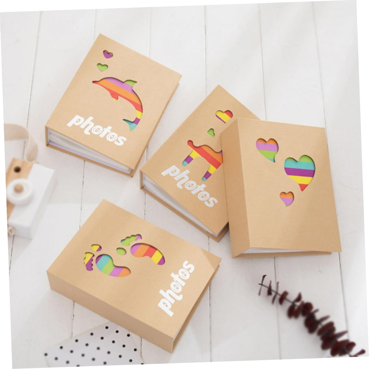 Toddmomy Kraft Paper Photo Album Boy Girl Boy Girl Cute Decorative Picture Album image number 4