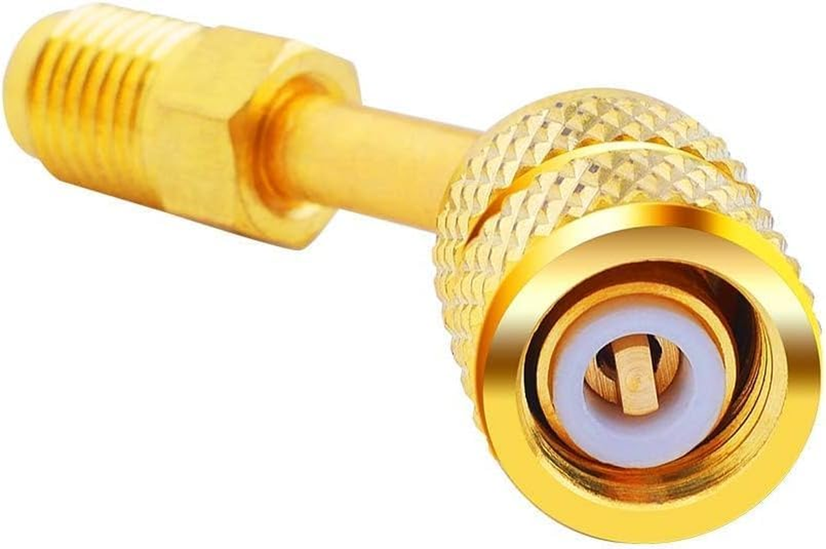 R410A Adapter 5/16 Inches SAE Female to 1/4 Inches SAE Male Flare for Air Conditioners HVAC, 2 Straight Adapter + 2 Angled Adapter image number 5