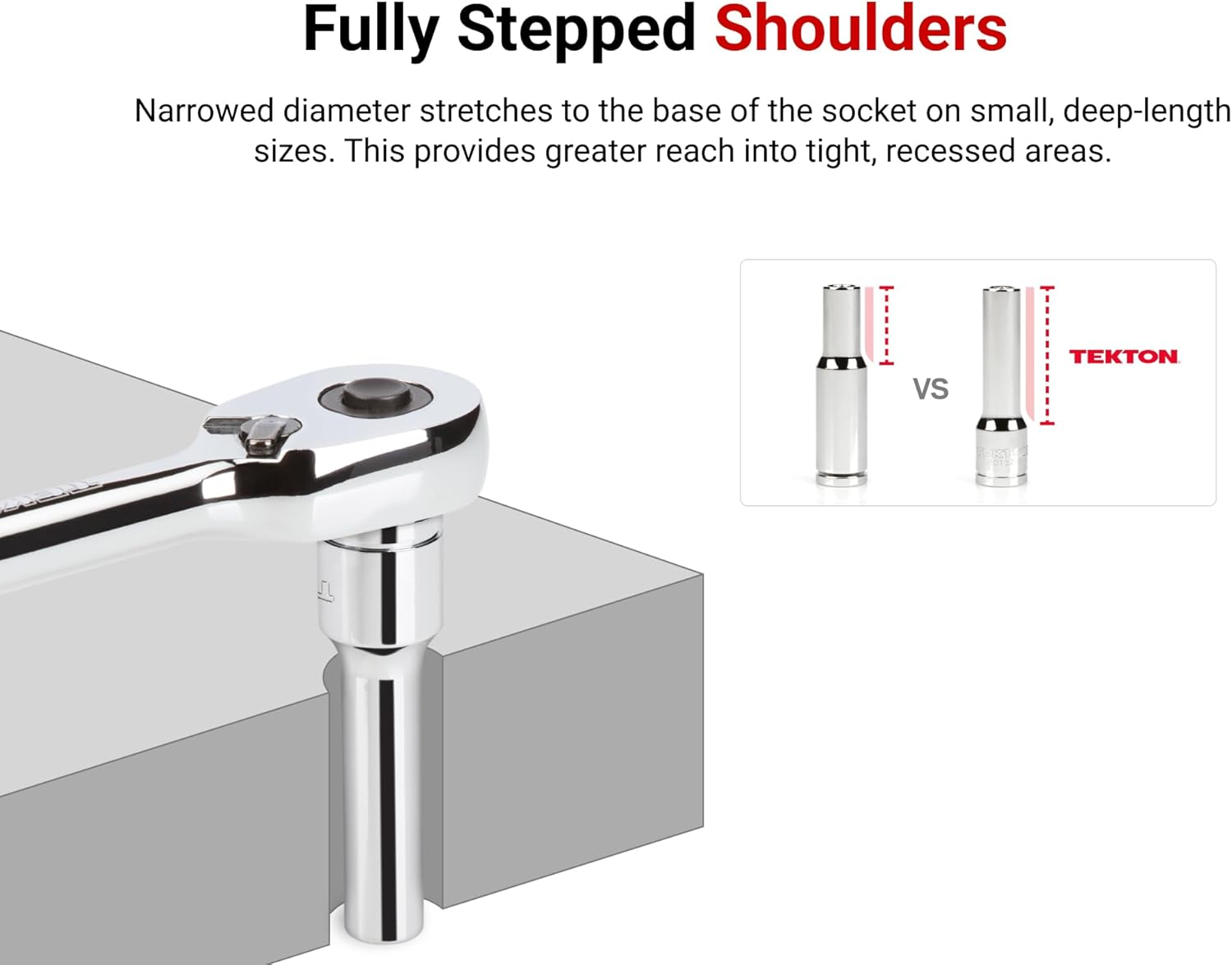 TEKTON 3/8 Inch Drive X 18 Mm Deep 6-Point Socket | SHD13118