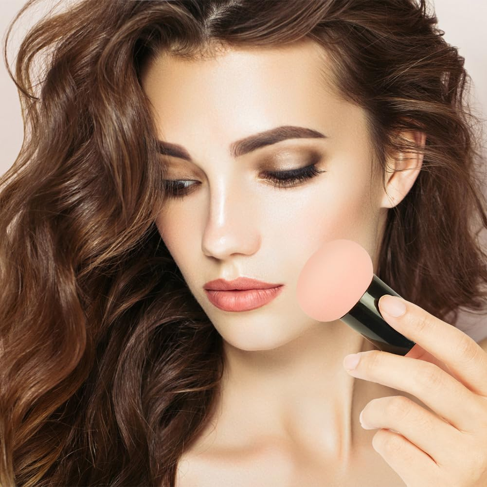 AUAUY 4PCS Makeup Sponges Blender Set, Professional Beauty Sponge Set with Storage Box, 2 Beauty Blenders, 1 Mushroom Powder Puff and 1 Foundation Brush, Dry & Wet Use for Cream, Liquid and Powder image number 3