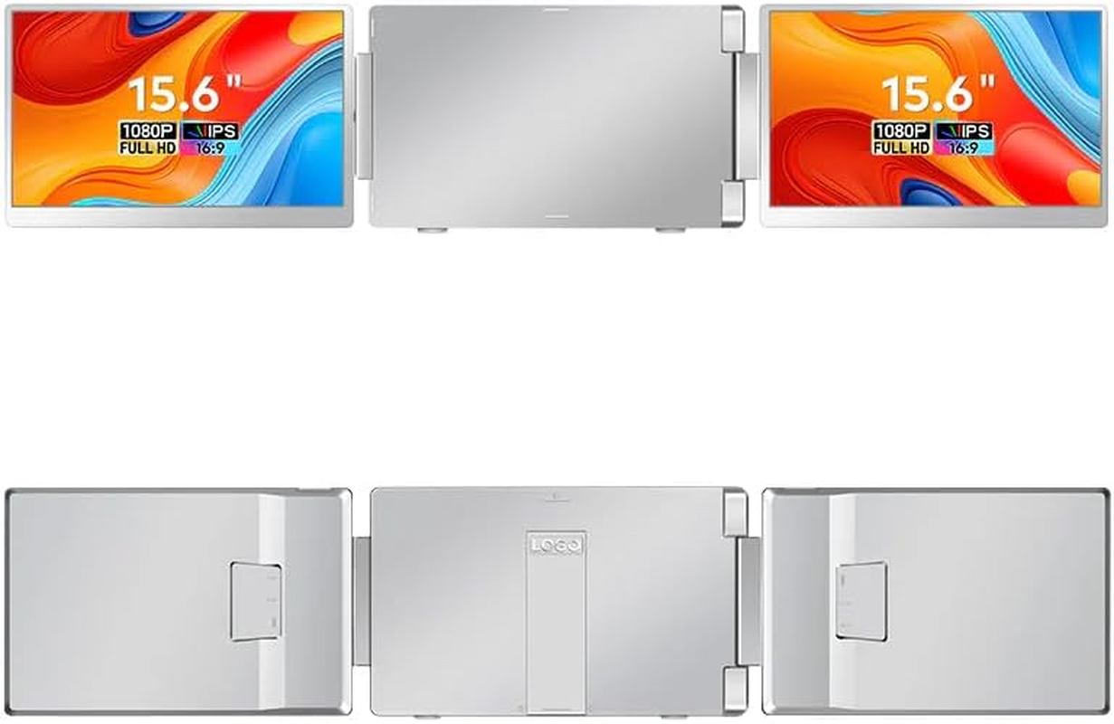 Trion 15.6-Inch 360&deg; Portable Monitor Extender for Laptop 1080P IPS FHD Dual Laptop Screen Grey (1 Year AU Warranty) image number 3