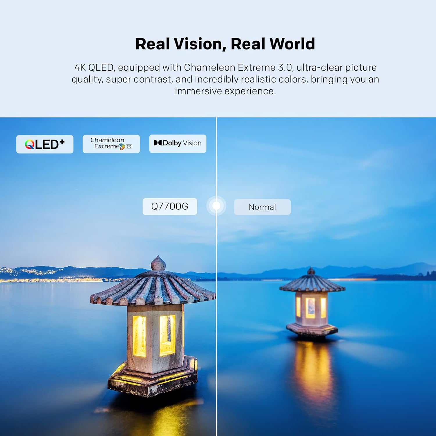 SKYWORTH 55" Q7700G QLED+ Magicsound Google TV, 144Hz UHD, 2.1.2 Sound, Built-In Subwoofer, Dolby Vision+Atmos, AI Picture Processor, Eyecare TV, Find-My Remote，Screen Casting image number 6