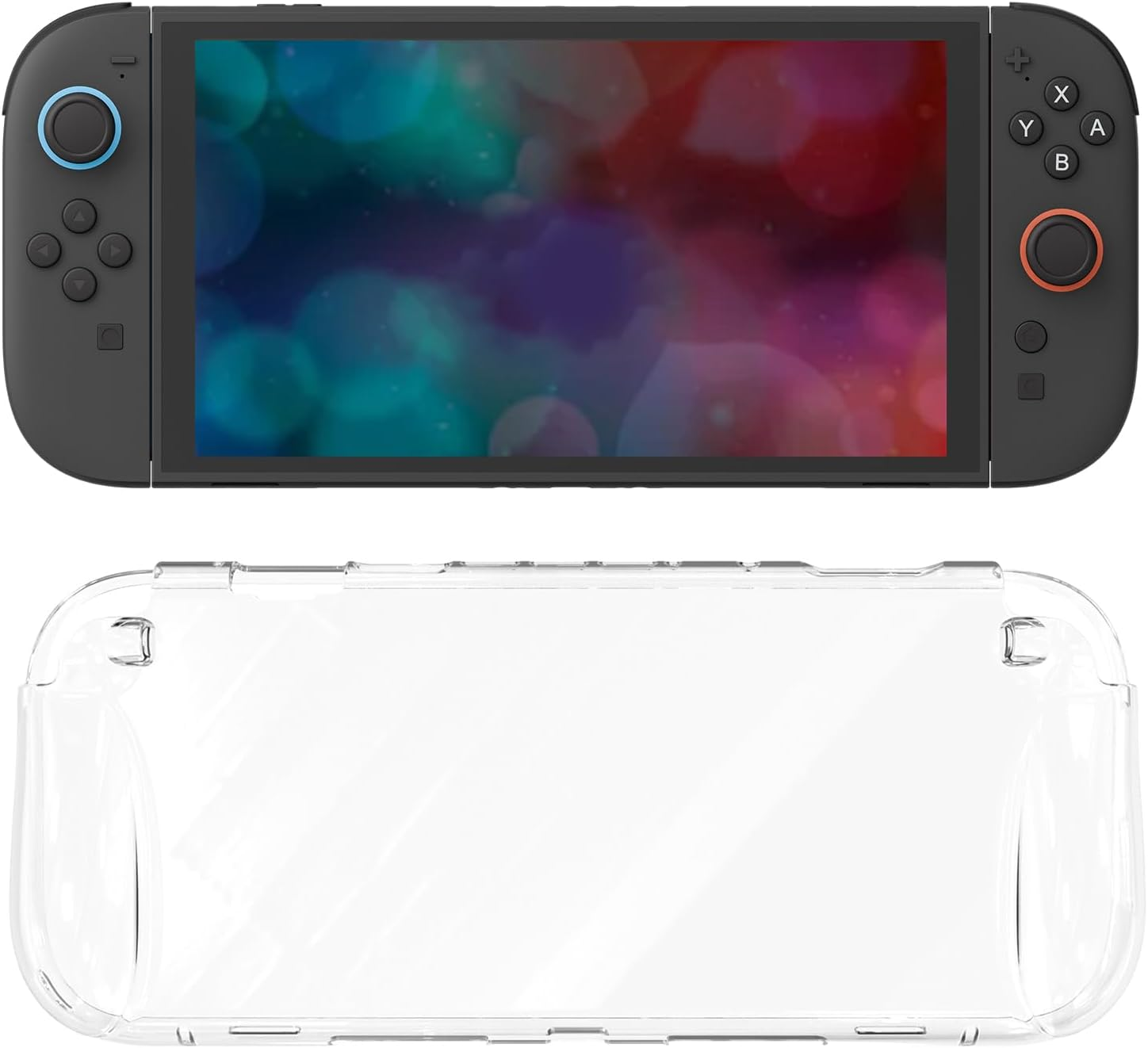 Geekshare Clear Case Compatible with Switch 2, TPU Grip Protective Cover for Switch 2025 Console and Joy Cons image number 2
