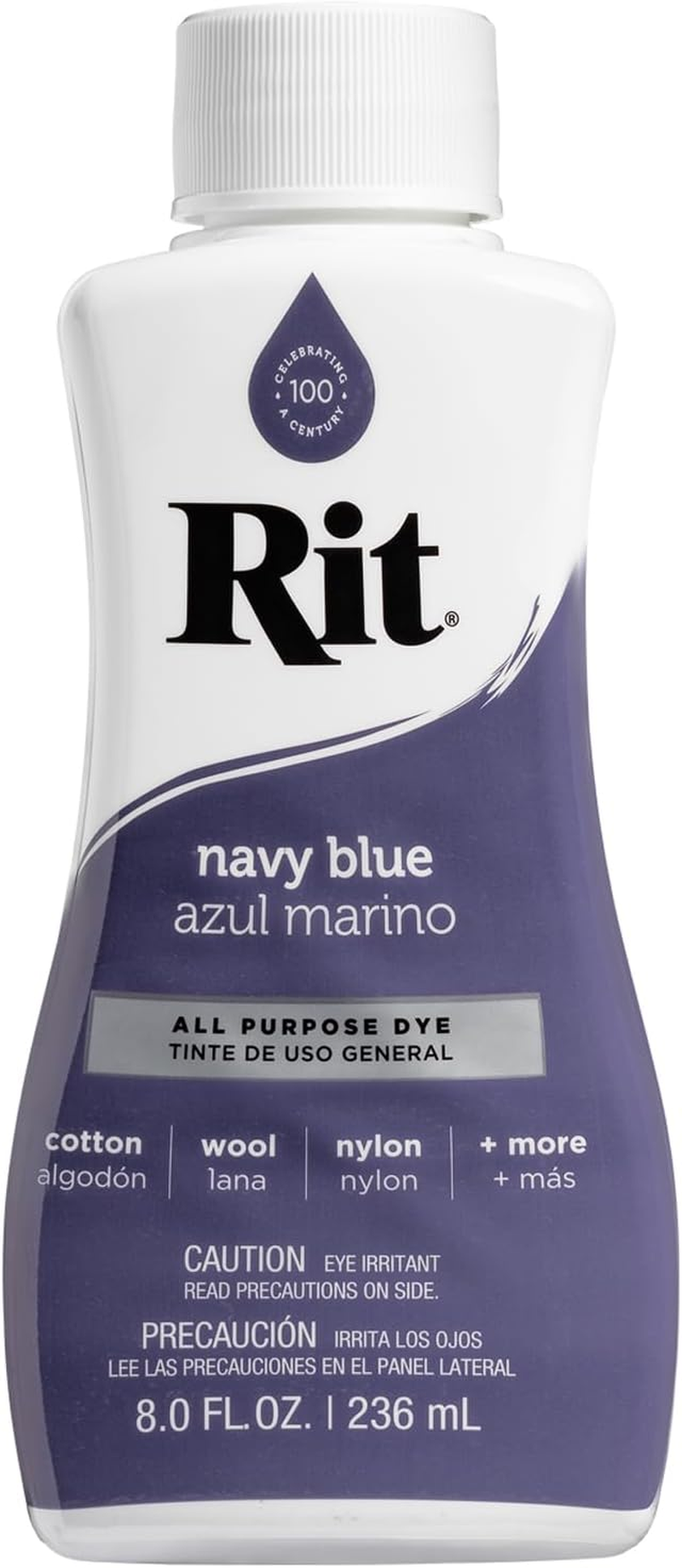 RIT DYE 43342 Ur820.Navy Fabric Liquid Dye All-Purpose, 8 Oz image number 6