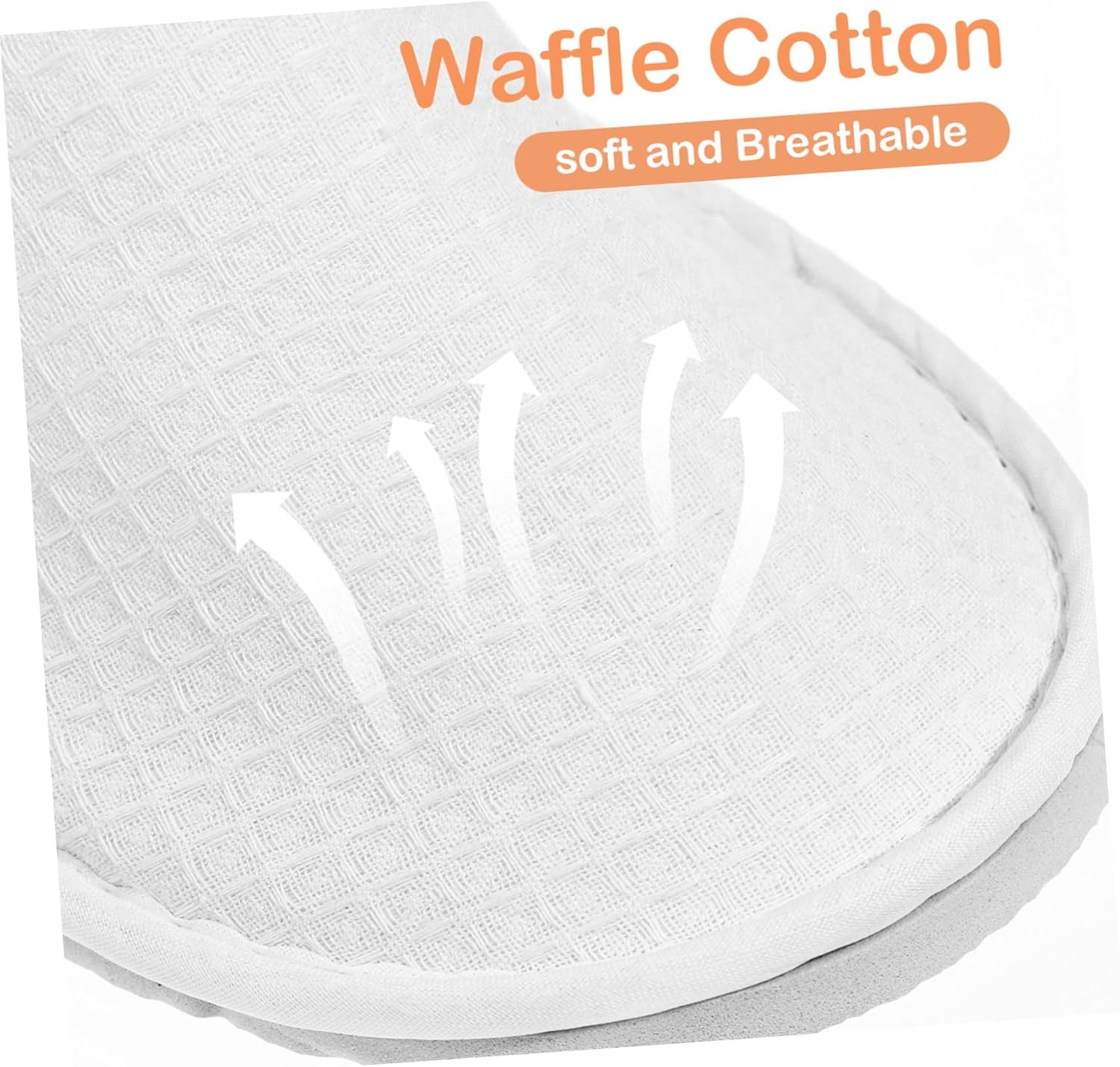 VICASKY 4Pairs Disposable Slippers for Guests Hotel Spa Use Comfortable Cotton Hygroscopic Breathable Footwear for Home Parties and Travel image number 4