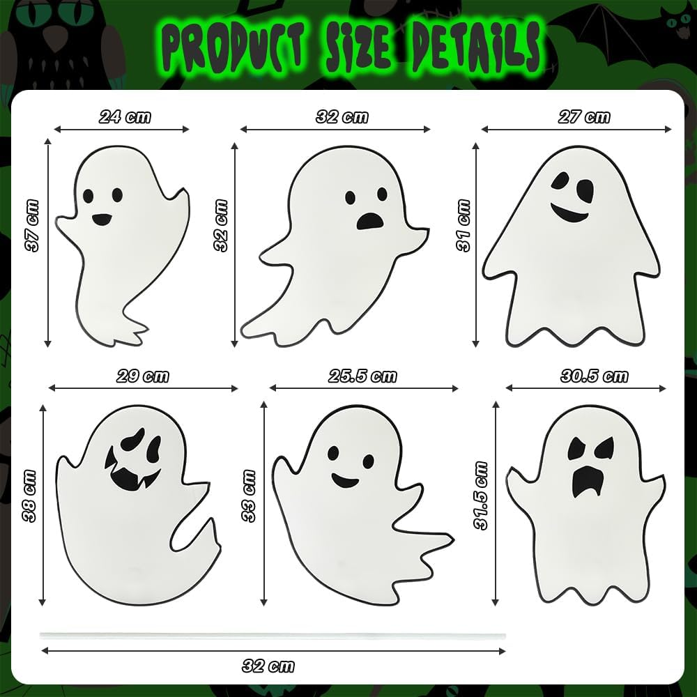 AUTOWT Halloween Decorations Outdoor Yard Signs, 6PCS Fluorescence Scary Ghost D&eacute;cor with Stakes, Glow in the Dark Outdoor Lawn Party Patio Tree Front Door Decor - Skeleton Hand image number 6