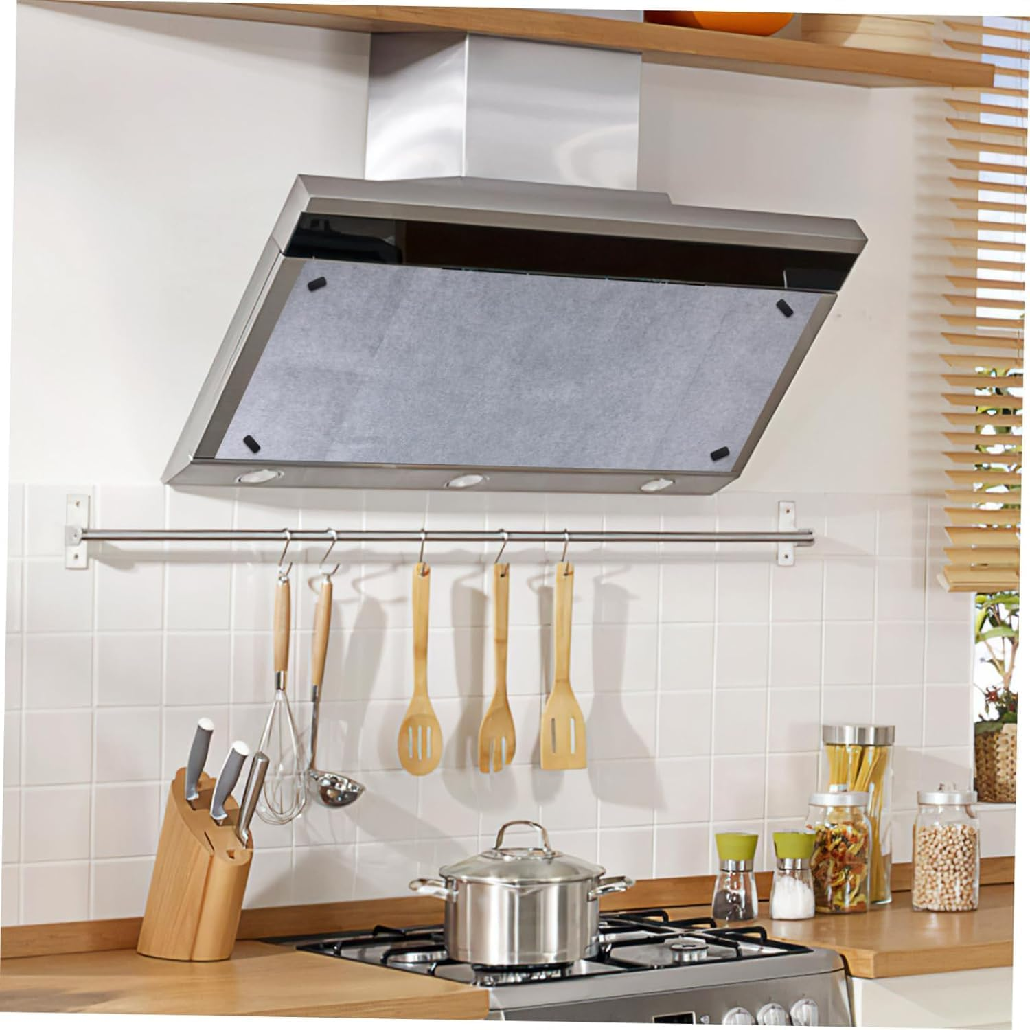 Range Hood Filters for Kitchen,Easy Apply Nonwoven Fabric Grease Filter for Range Hood Replacement anti Oil Filter Paper（10 M per Roll image number 5