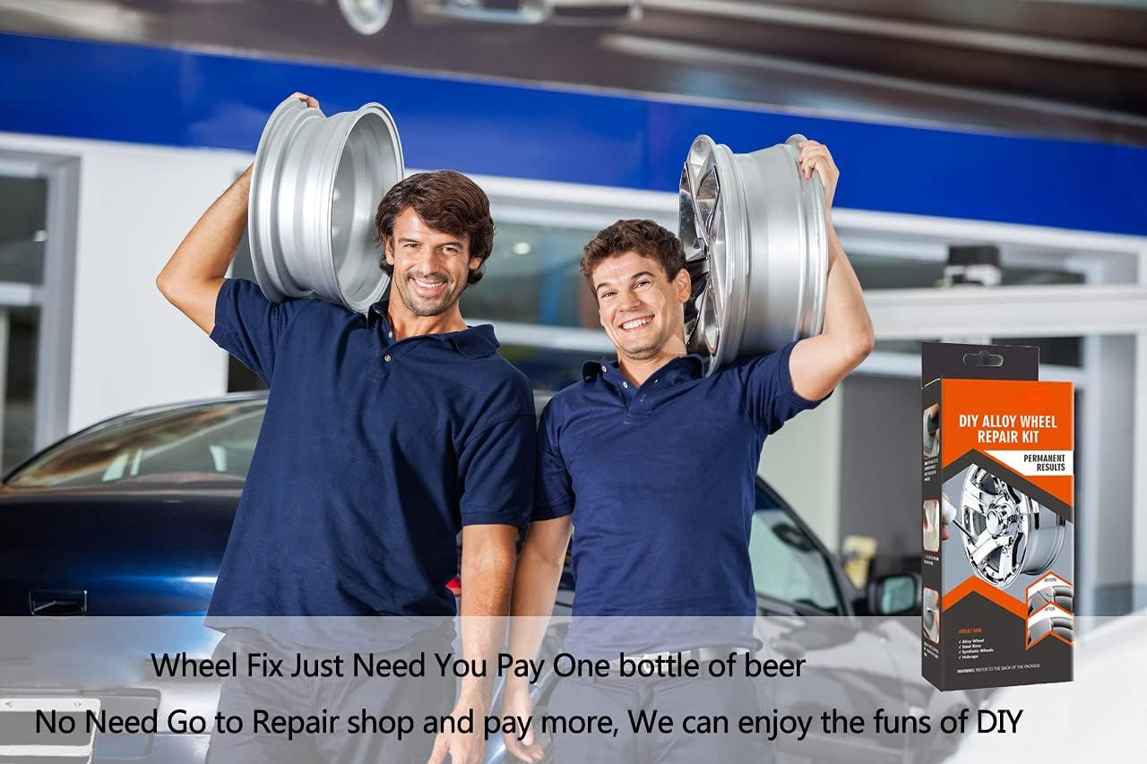 DIY Alloy Wheel Repair Adhesive Kit Rim Surface Damage Car Auto Rim Dent Scratch Care (Paper Packaging) (Hub-227) 1 image number 4