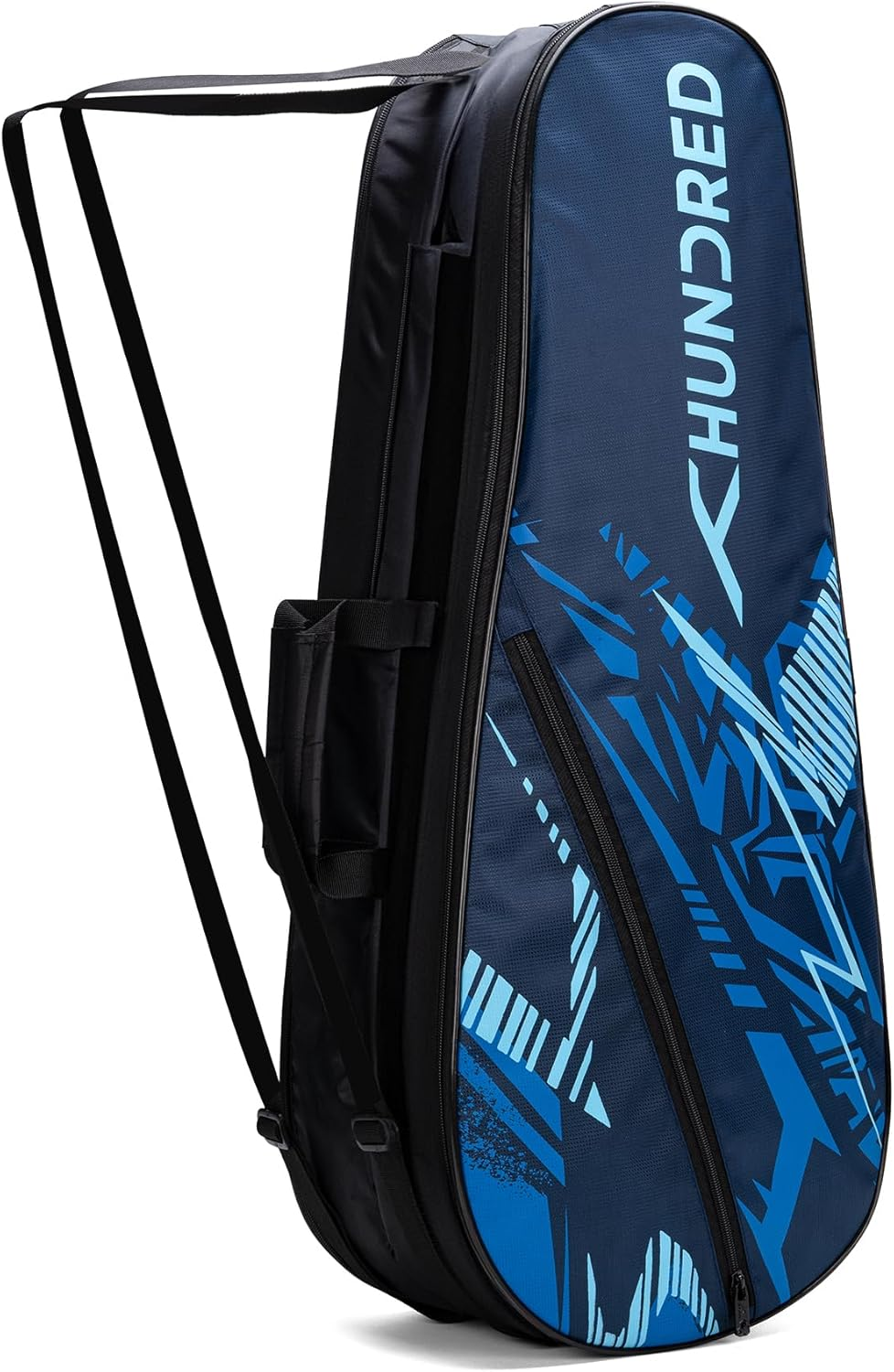 HUNDRED Metro Pack Badminton Kit-Bag (Navy, Large) | Unisex | Material: Polyester | 3 Spacious Compartments | Double Zipper Closure