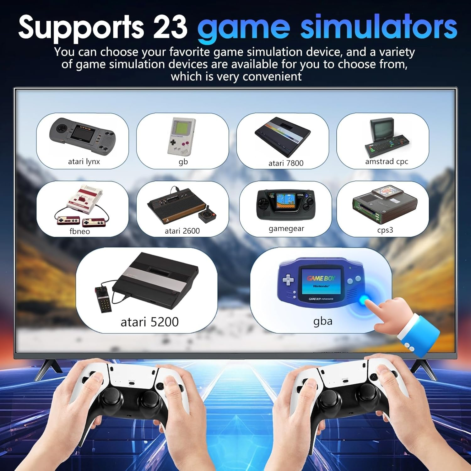 2025 New 128GB Wireless Retro Game Console,40000+Games and 23 Emulators，Plug and Play 4K HD HDMI TV Game Stick，With Dual 2.4G Wireless Controllers image number 4