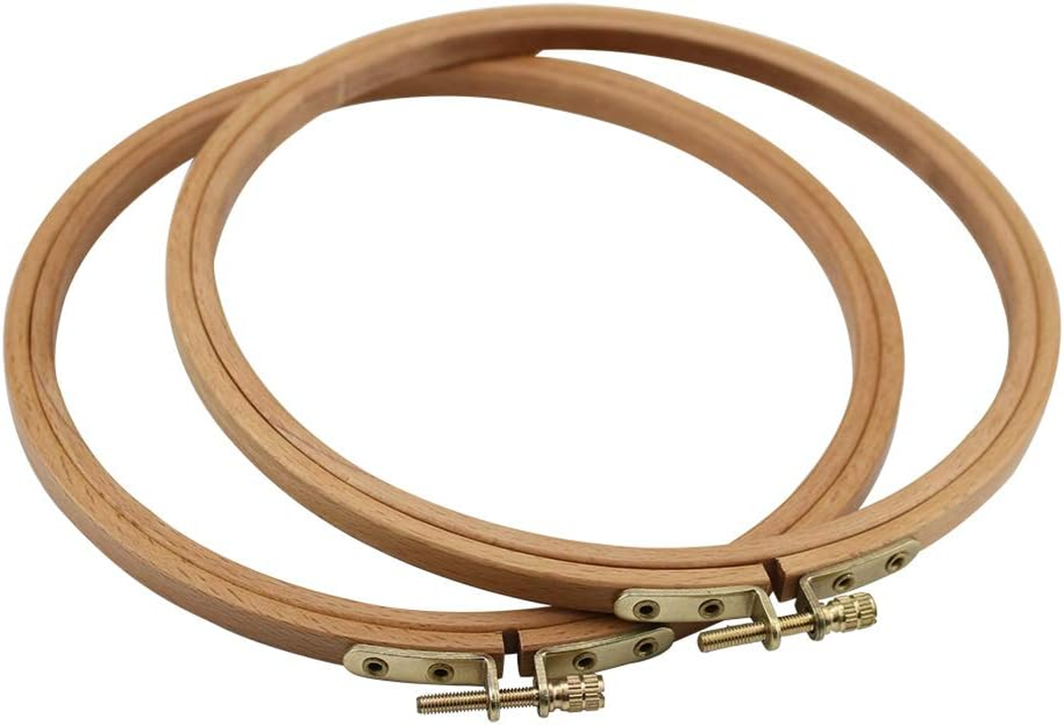Guofa 2 Pack 7 Inch Embroidery Hoop, Beech Wood Cross Stitch Hoops, Decorative Hanging Embroidery Frame for Needlepoint Sewing Project image number 5