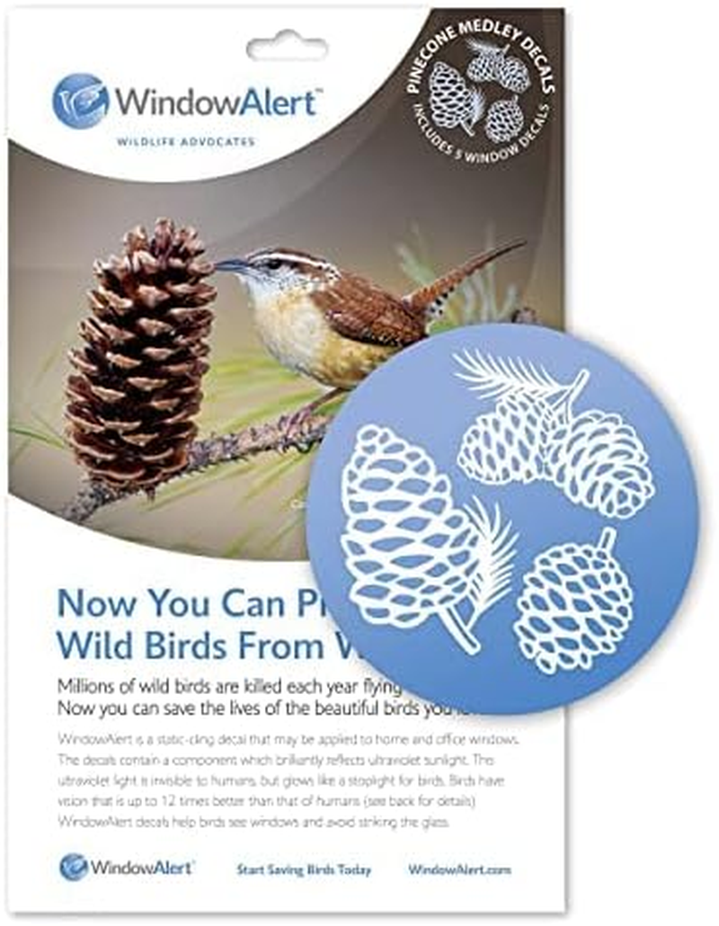 Windowalert Modern Dots Anti-Collision Decal - Uv-Reflective Window Decal to Protect Wild Birds from Glass Collisions - Made in the USA