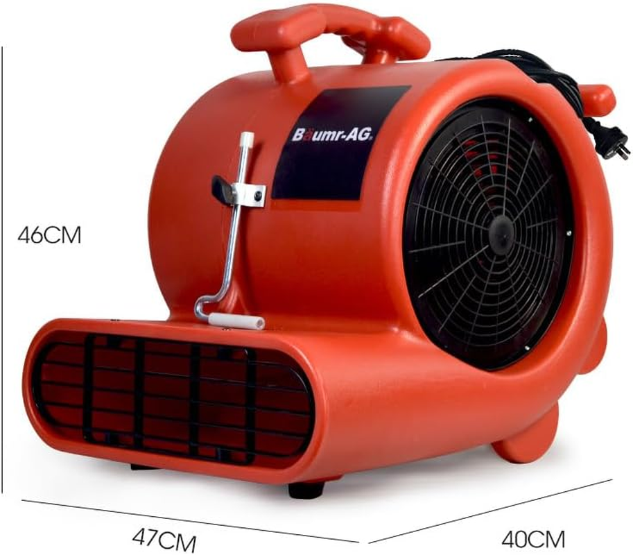 Baumr-Ag Carpet Floor Dryer Air Mover Blower Fan, 3-Speed, 1300CFM, Commercial/Home image number 4
