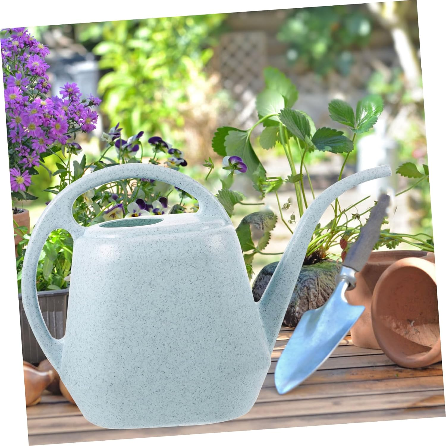 YOSADIER Large Capacity Watering Can Gardening Spray Succulents Watering Can for Car White Plastic Re-Usable image number 4