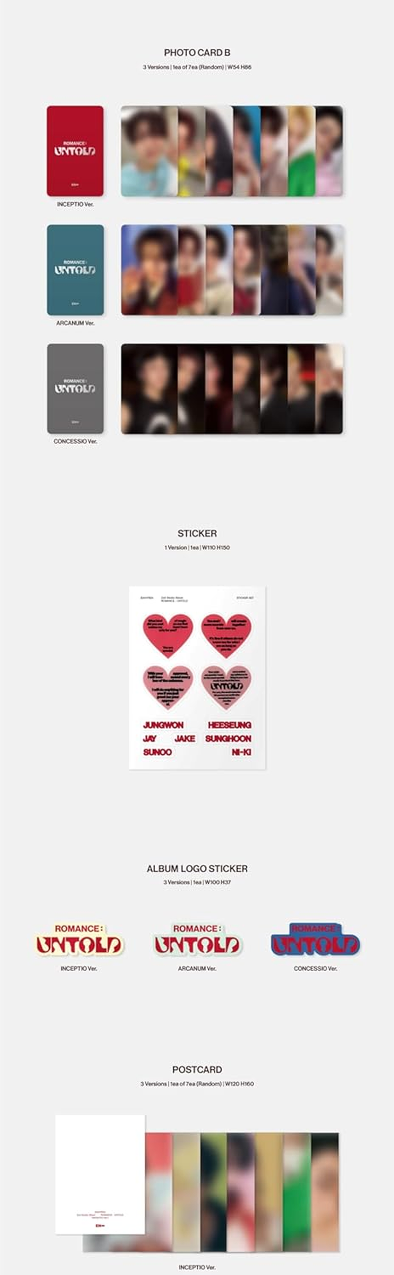 ENHYPEN ROMANCE : UNTOLD 2Nd Album with Tracking EN- (Standard ARCANUM Version) image number 3