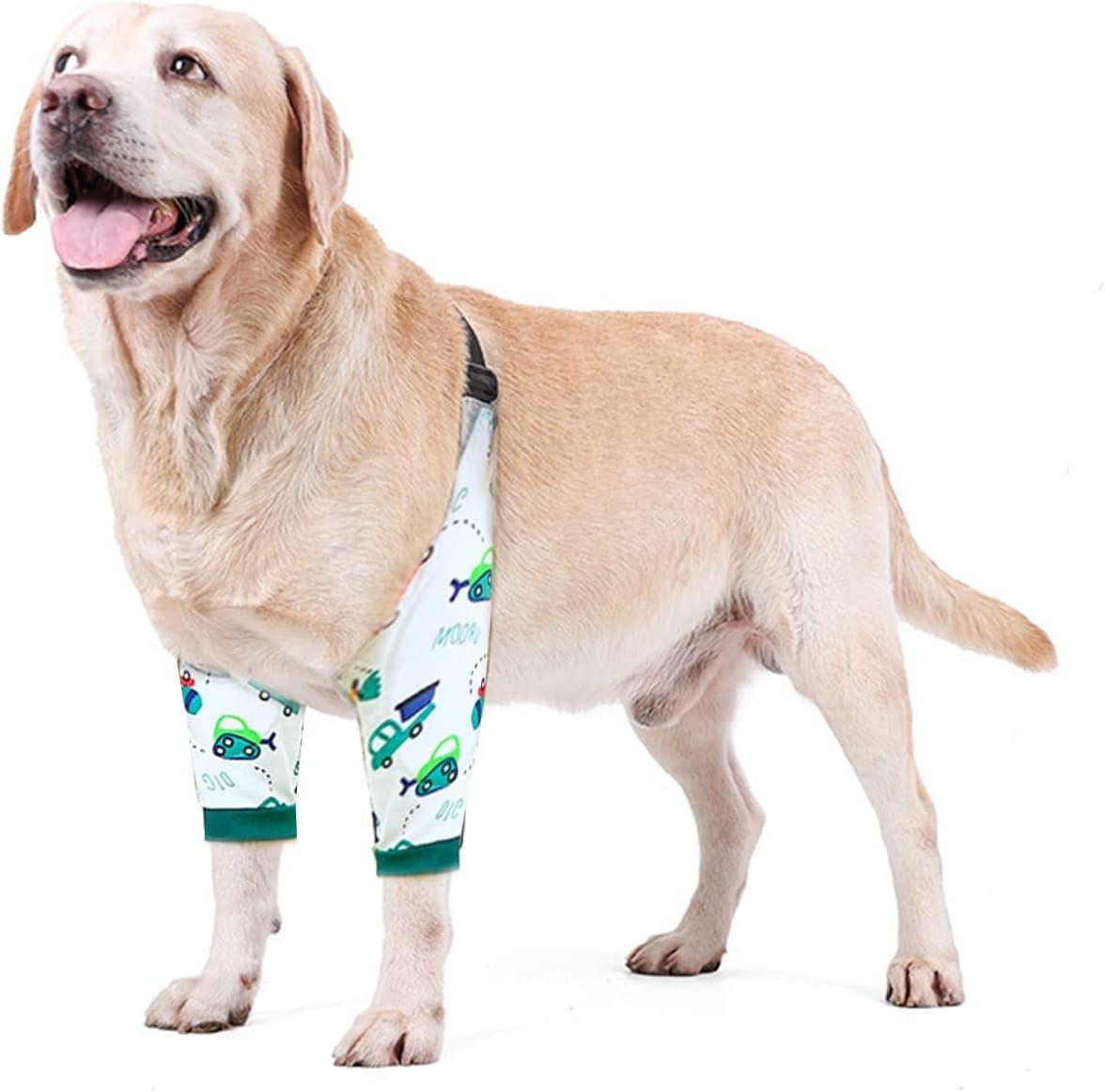 Recovery Sleeve for Dogs - Interchangeable, Single Sleeve Front Leg Protection for Post-Surgery, Hot Spots, or Skin Issues - Breathable, Machine Washable (Green, XL) image number 1
